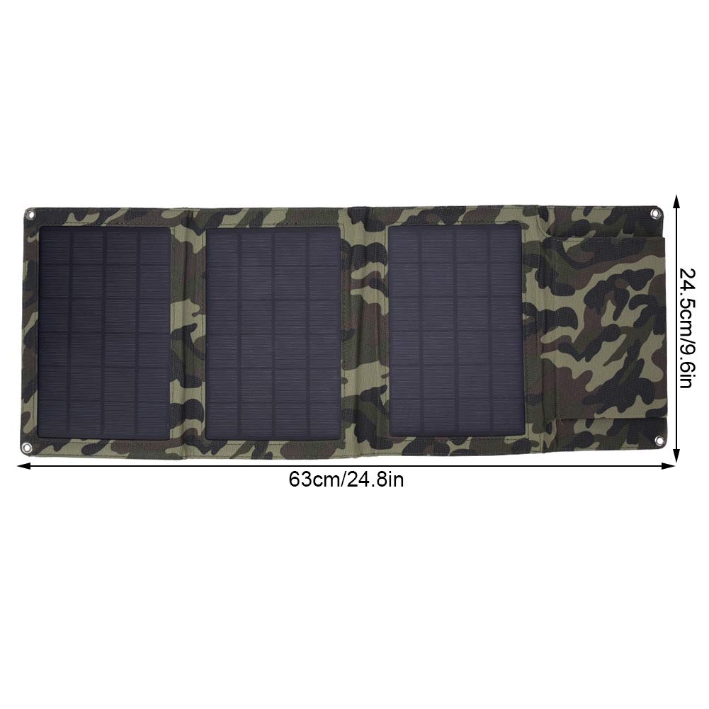 EVTSCAN 12W Portable Foldable Solar Panel Charger - Waterproof Solar Phone Charger for iPhone Samsung Power Bank | Perfect for Camping, Hiking, Emergency Power & Outdoor Adventures