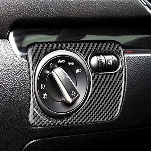 Carbon Fiber Car AC Vent & Headlight Switch Panel Stickers for Volkswagen VW Golf 6 GTI MK6 (2008-2013) - Interior Trim Accessories | Upgrade Dashboard Look & Prevent Scratches