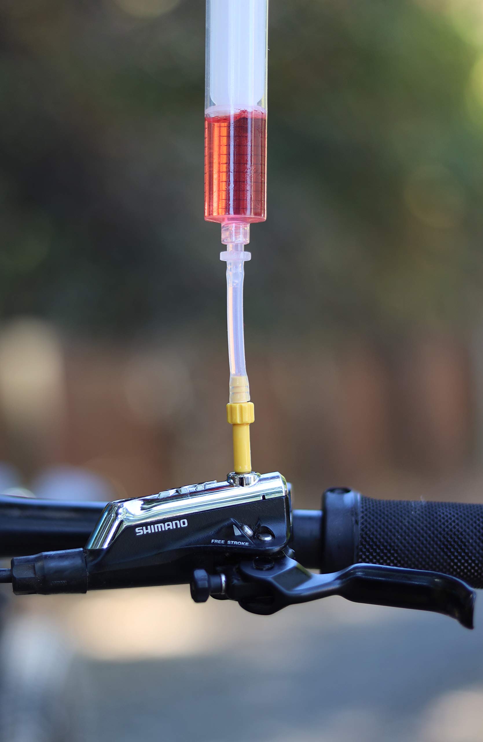 Shimano Hydraulic Brake Bleed Kit with 60ml Mineral Oil & Syringe - Compatible with Shimano, MTB & Road Bikes - Perfect for Professional Bike Maintenance & Home Repair