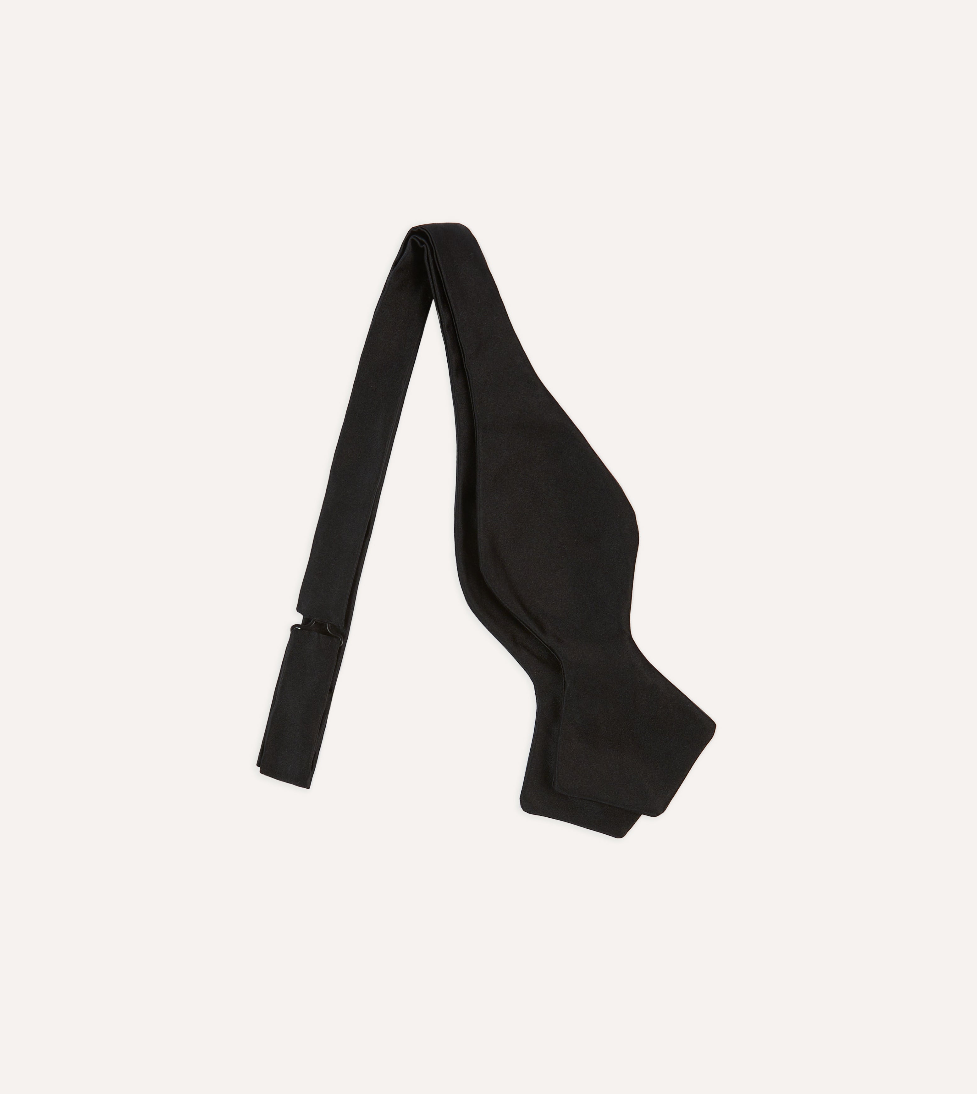 Elegant Black Self-Tie Satin Batwing Bow Tie for Men - Perfect for Weddings, Prom, Formal Events & Vintage Style Outfits