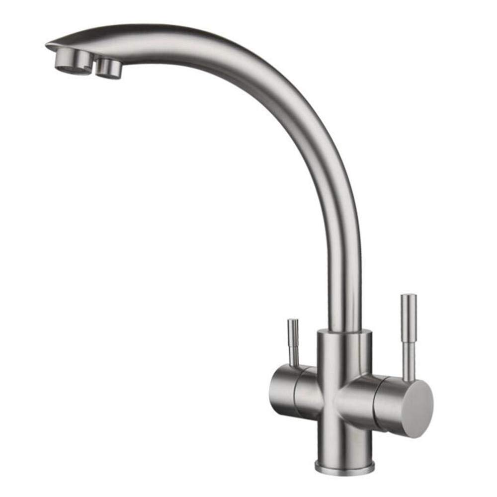 3-in-1 Stainless Steel Kitchen Water Filter Tap with Hot & Cold Pure Water | 360° Rotation Single Hole Faucet | Perfect for Drinking, Cooking & Dishwashing
