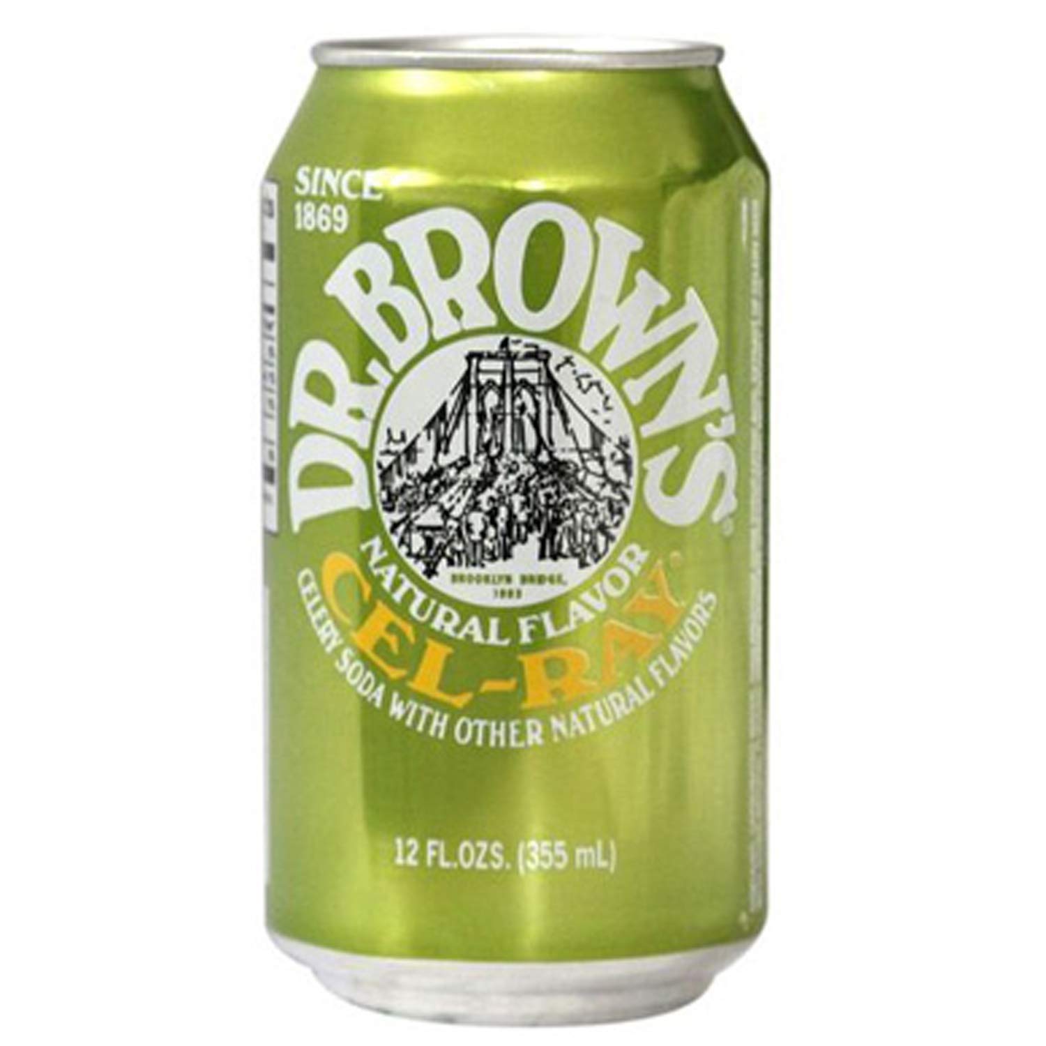 Dr. Brown's Cel-Ray Soda - 12 oz Cans (24 Pack) | Classic Kosher Celery Flavored Soft Drink | Perfect for Jewish Holidays, Deli Meals & Refreshing Beverage