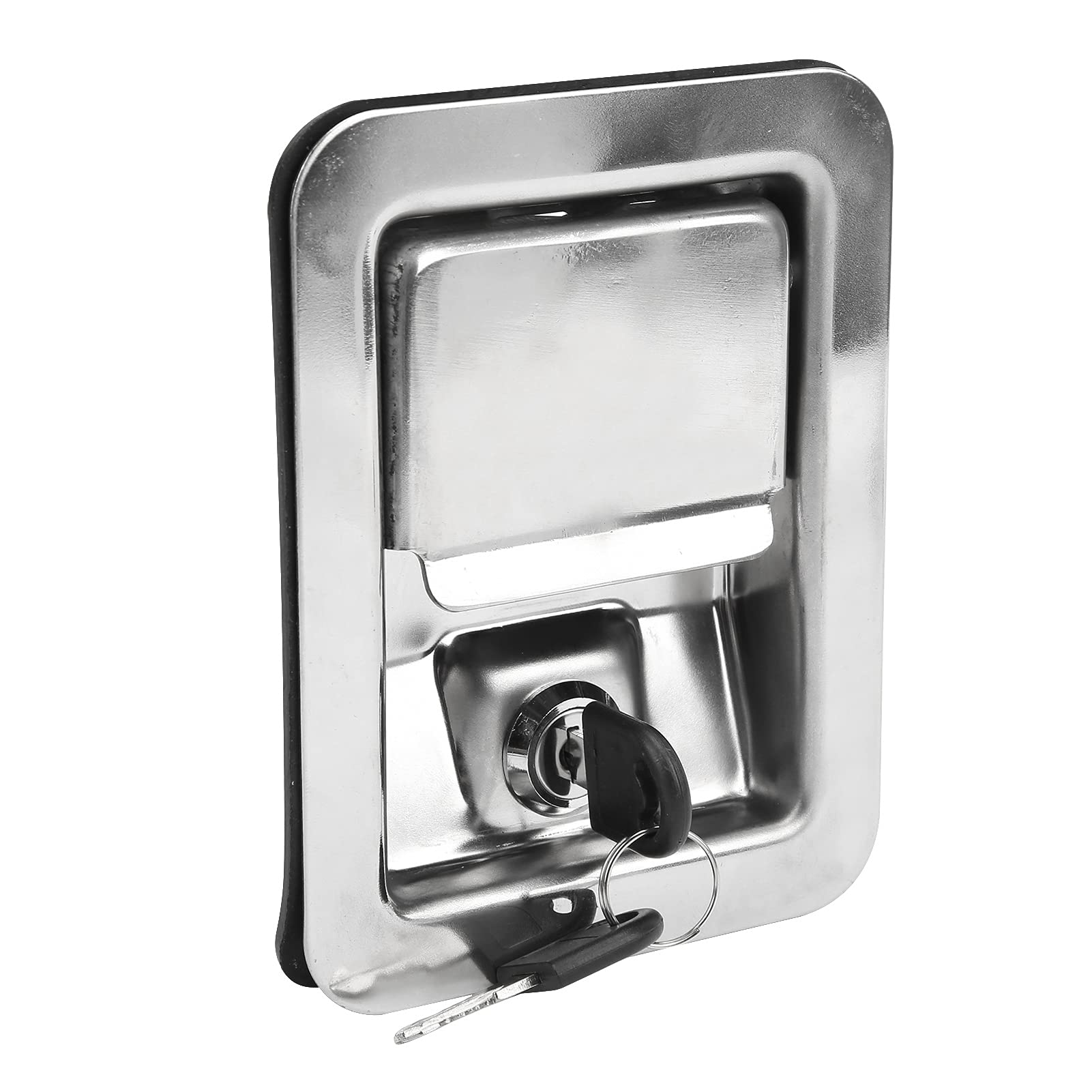ViaGasaFamido Stainless Steel Paddle Latch Toolbox Lock - Single Point Panel Lock Replacement with 2 Keys for RV, Camper, Truck, Trailer & Caravan Doors | Durable Security Solution for Vehicle Storage & Entry Access