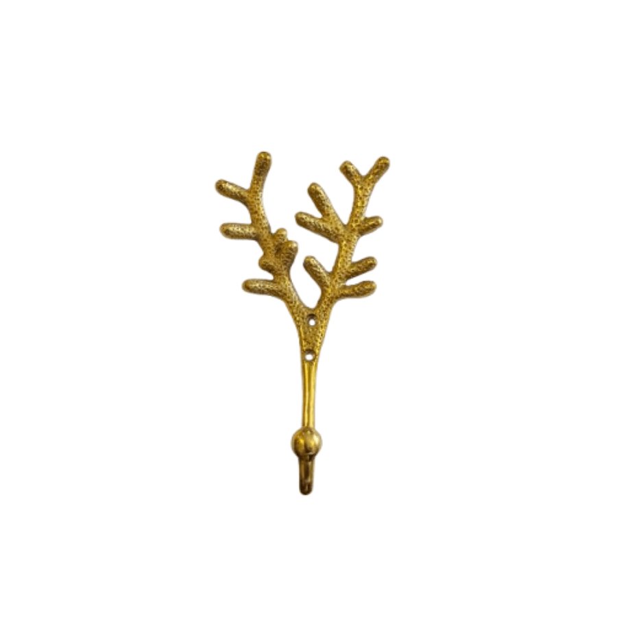 Premium Brass Coral Hook - Elegant & Durable Wall Decor for Beach House, Bathroom, or Coastal-Themed Rooms
