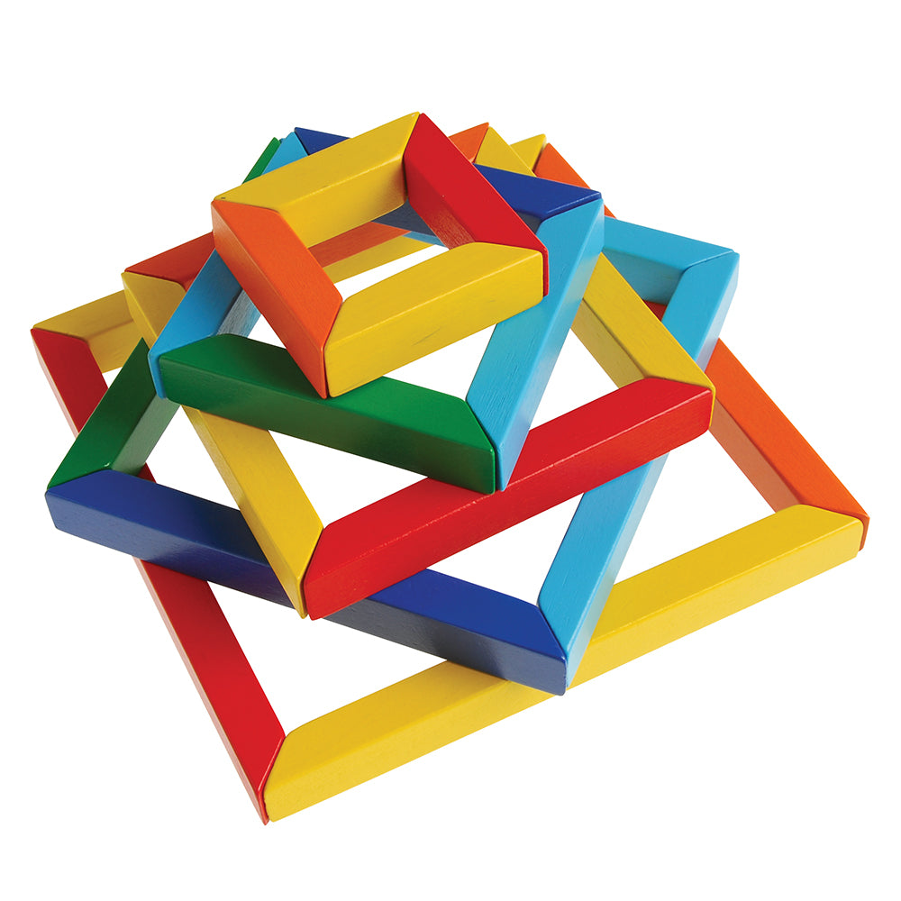 Premium Wooden Square Puzzle - Brain Teaser & Educational Toy for Kids & Adults - Perfect for Family Game Night, Travel & Stress Relief