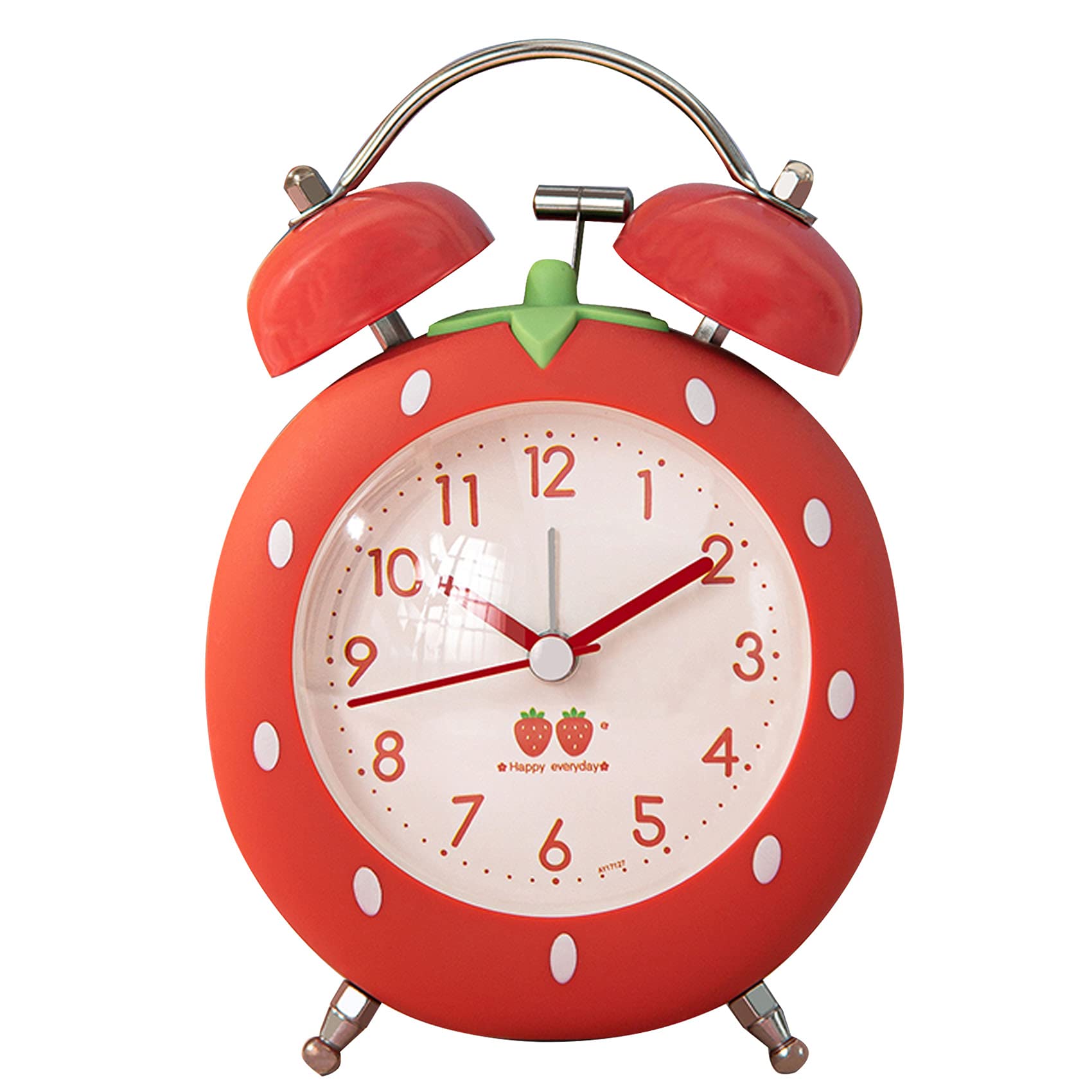 **Strawberry Shaped Alarm Clock for Kids & Heavy Sleepers - Loud Twin Bell with Backlight, Bedroom Decor & Nightstand Clock (Red)**    **Use Cases:** Perfect for kids' rooms, heavy sleepers, bedroom decor, nightstands, and as a fun gift for birthdays or holidays.