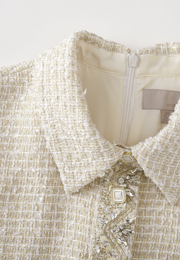 Elegant Embellished Trim A-Line Dress for Women - Perfect for Weddings, Parties & Special Occasions
