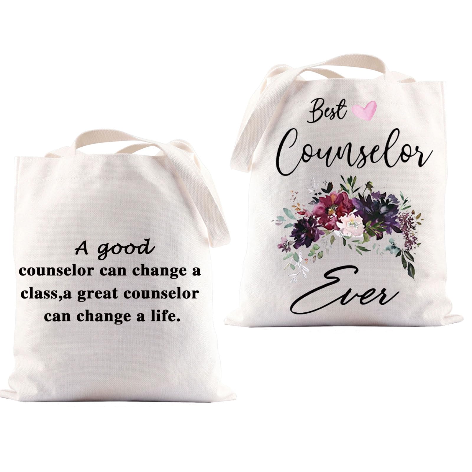 G2TUP Best Counselor Ever Makeup Bag - Teacher & Guidance Counselor Appreciation Gift, Travel Organizer Pouch for Cosmetics, Toiletries & School Supplies