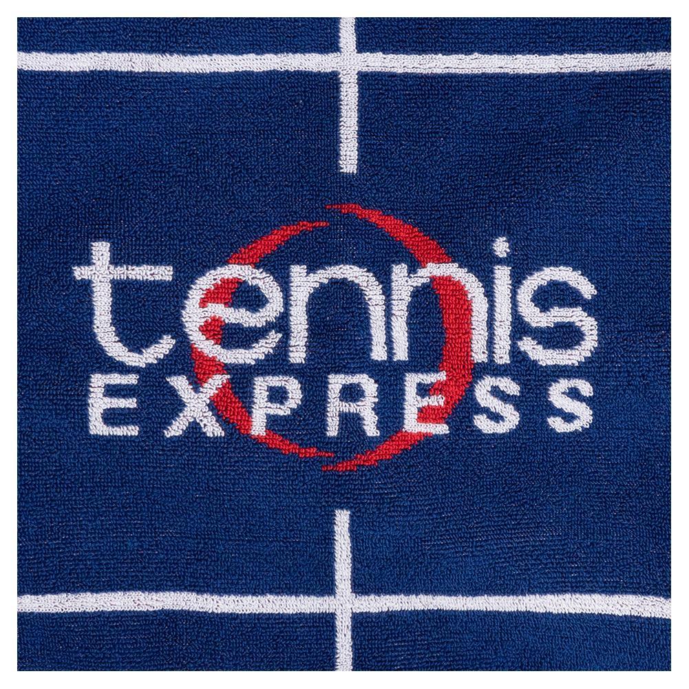 Premium Cotton Sports Towel with Tennis Express Logo - Quick Dry, Ultra Absorbent Gym & Workout Towel - Perfect for Tennis, Yoga, Gym & Outdoor Activities (Blue)