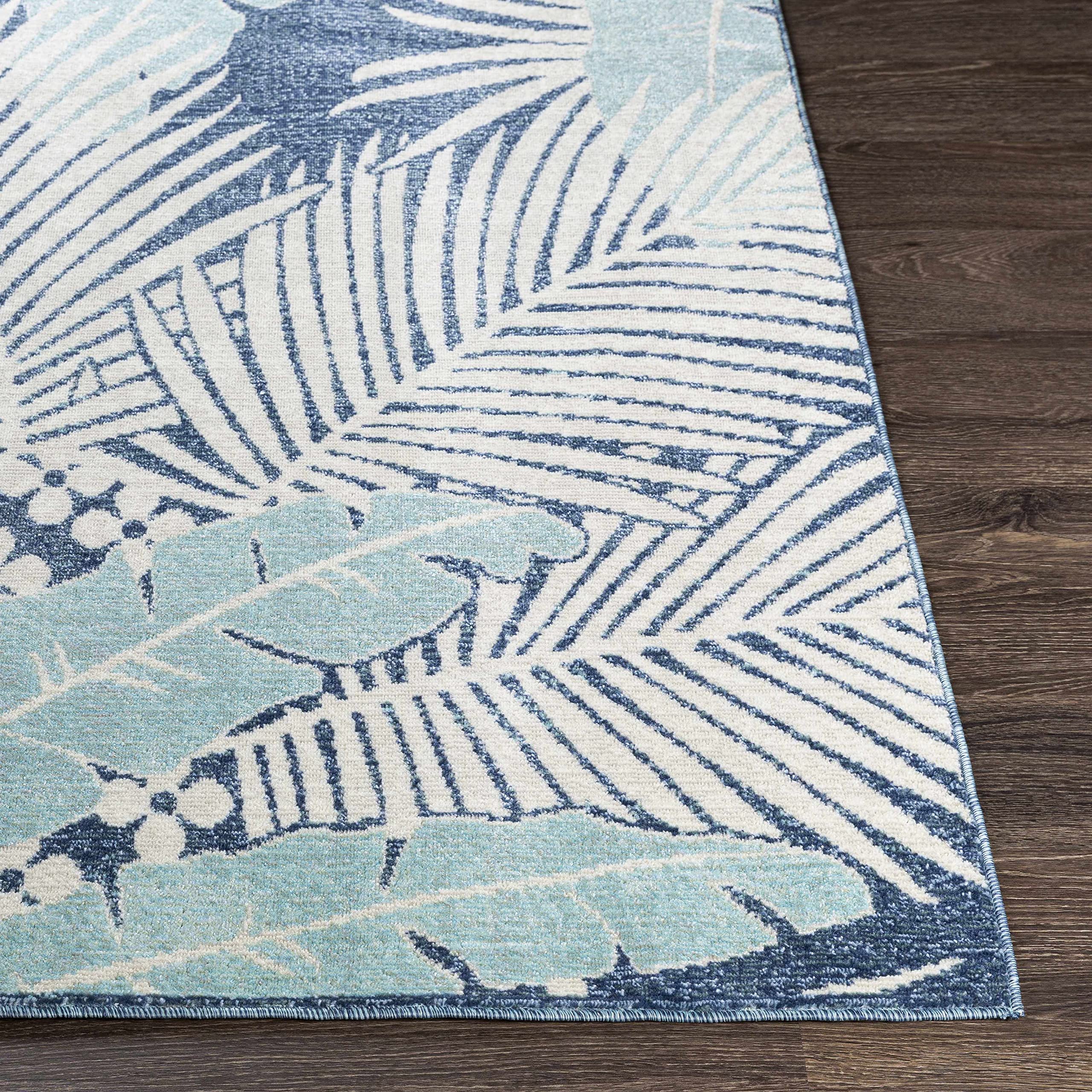 Coastal Blue & Beige Hauteloom Thebarton Area Rug 7'10