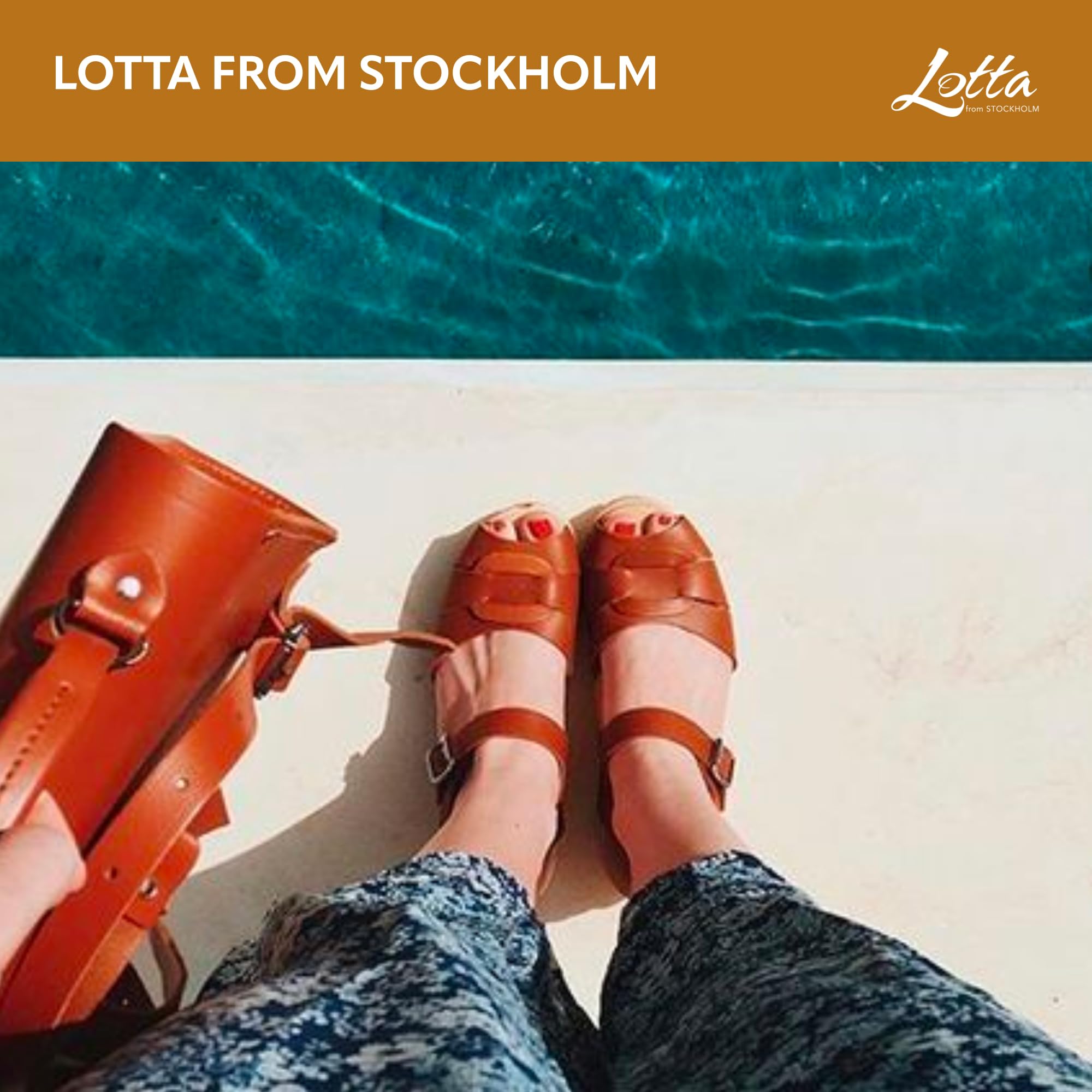 Swedish Classic Leather Clogs for Women - Comfortable Low Heel Peep Toe Sandal Clogs | Handmade in Sweden | Supportive & Stylish Footwear for Work, Walking & Casual Outfits
