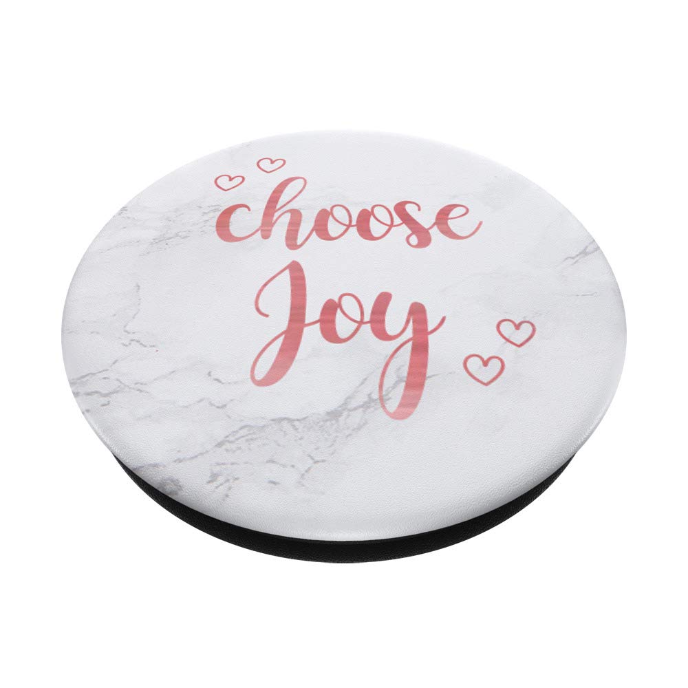 Inspirational 'Choose Joy' Quote Wall Art - Metallic Faux Rose Pink Home Decor for Living Room, Bedroom & Office