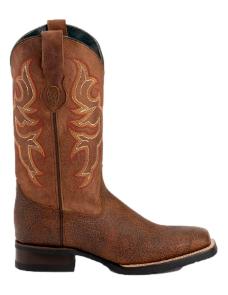 Women's Winter Blossom Western Boots - Waterproof Leather Cowgirl Boots with Fur Lining for Cold Weather, Fashionable Riding and Outdoor Activities