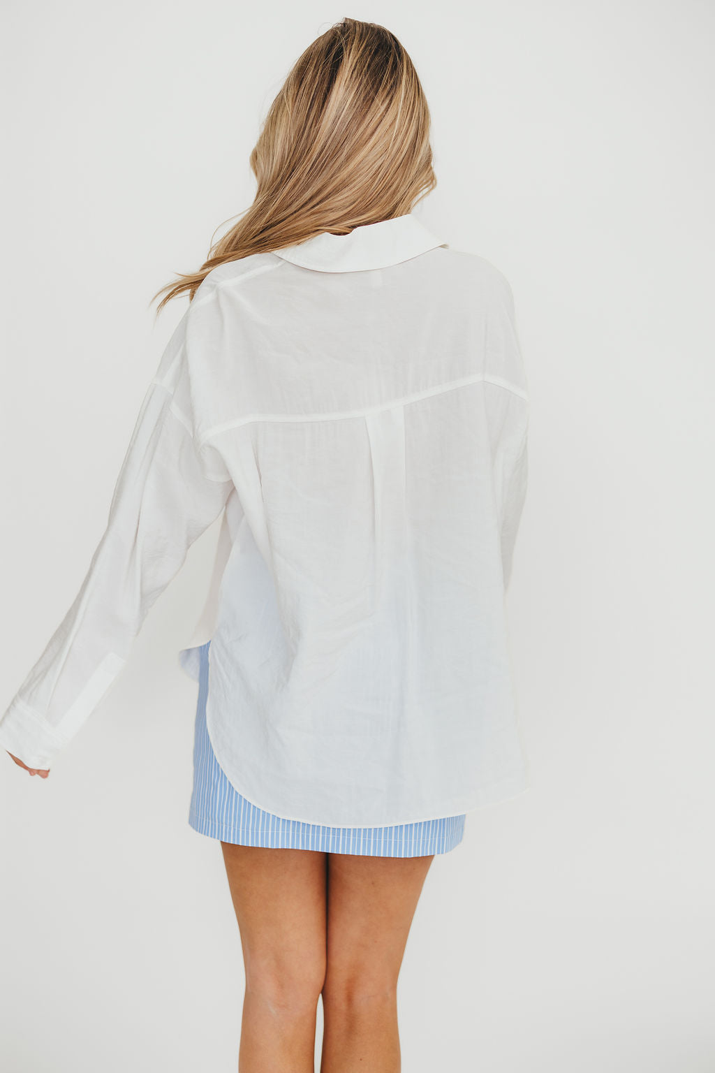 Lakin Soft Oversized Shirts for Women - Off White | Comfortable Loose Fit Casual Tops | Perfect for Everyday Wear, Layering & Relaxing
