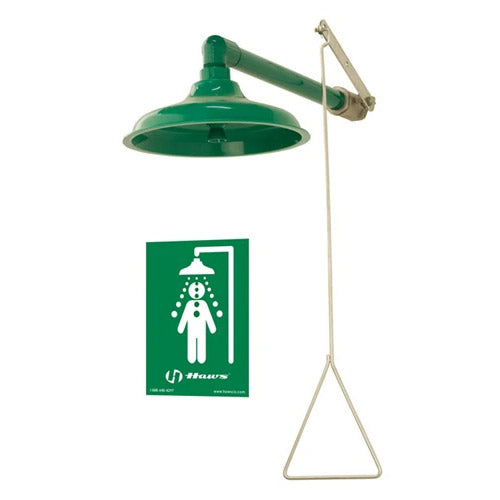 Haws 8130 AXION MSR Drench Shower with Plastic Shower Head - Universal Mount for Emergency Safety Showers, Laboratories, and Industrial Use