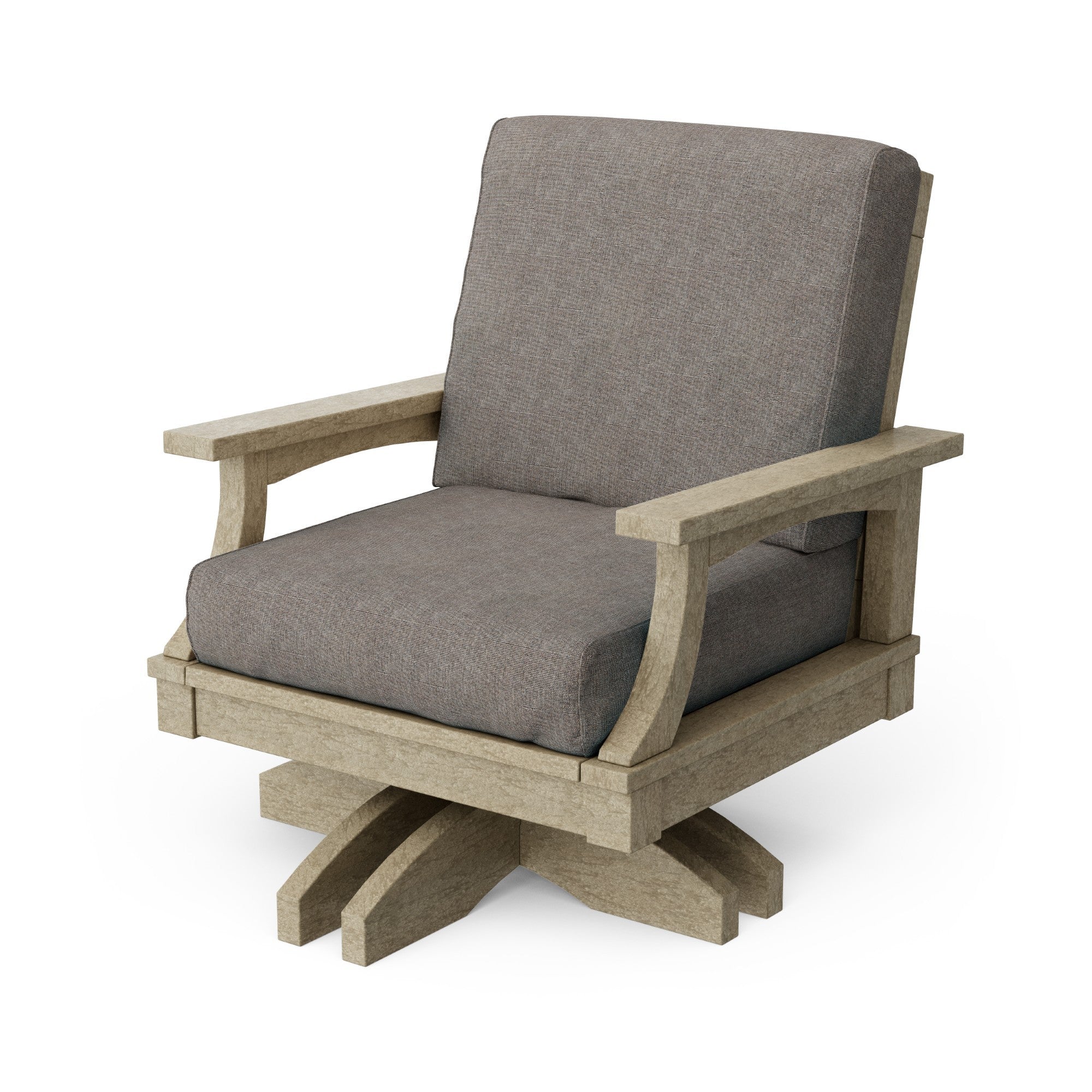 Heritage Deep Seating Swivel Chair - 360° Rotating Patio Lounge Chair with Cushions, Weather-Resistant Outdoor Furniture for Garden, Poolside & Backyard Relaxation