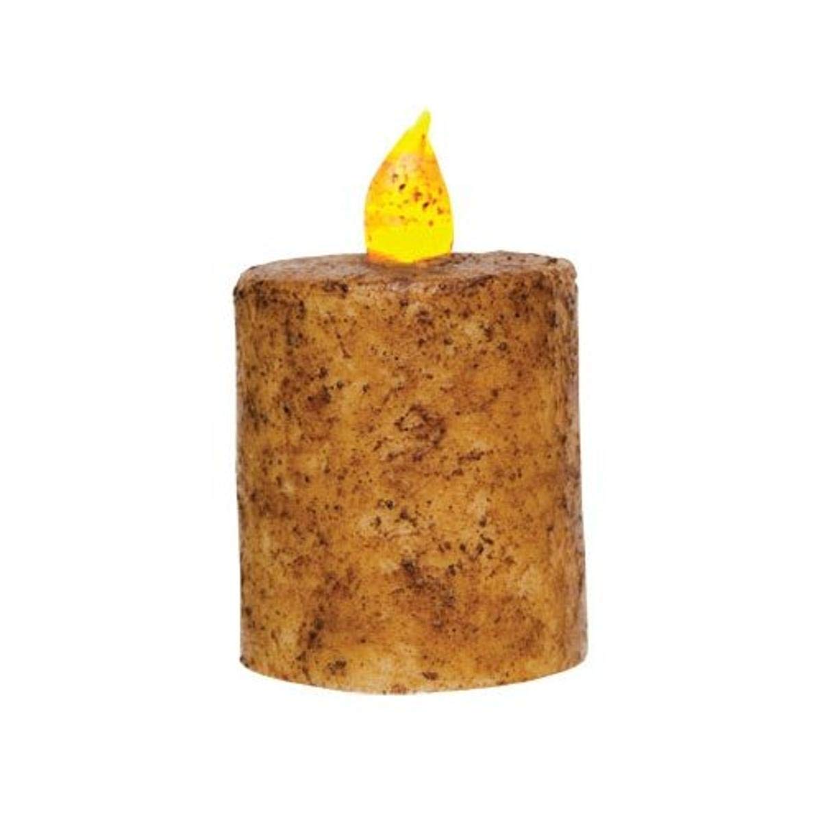 CWI Gifts 2-Piece Timer Pillar Candle Set - 2.5 Inch Burnt Ivory Scented Candles for Home Decor, Wedding Centerpieces & Relaxation Aromatherapy