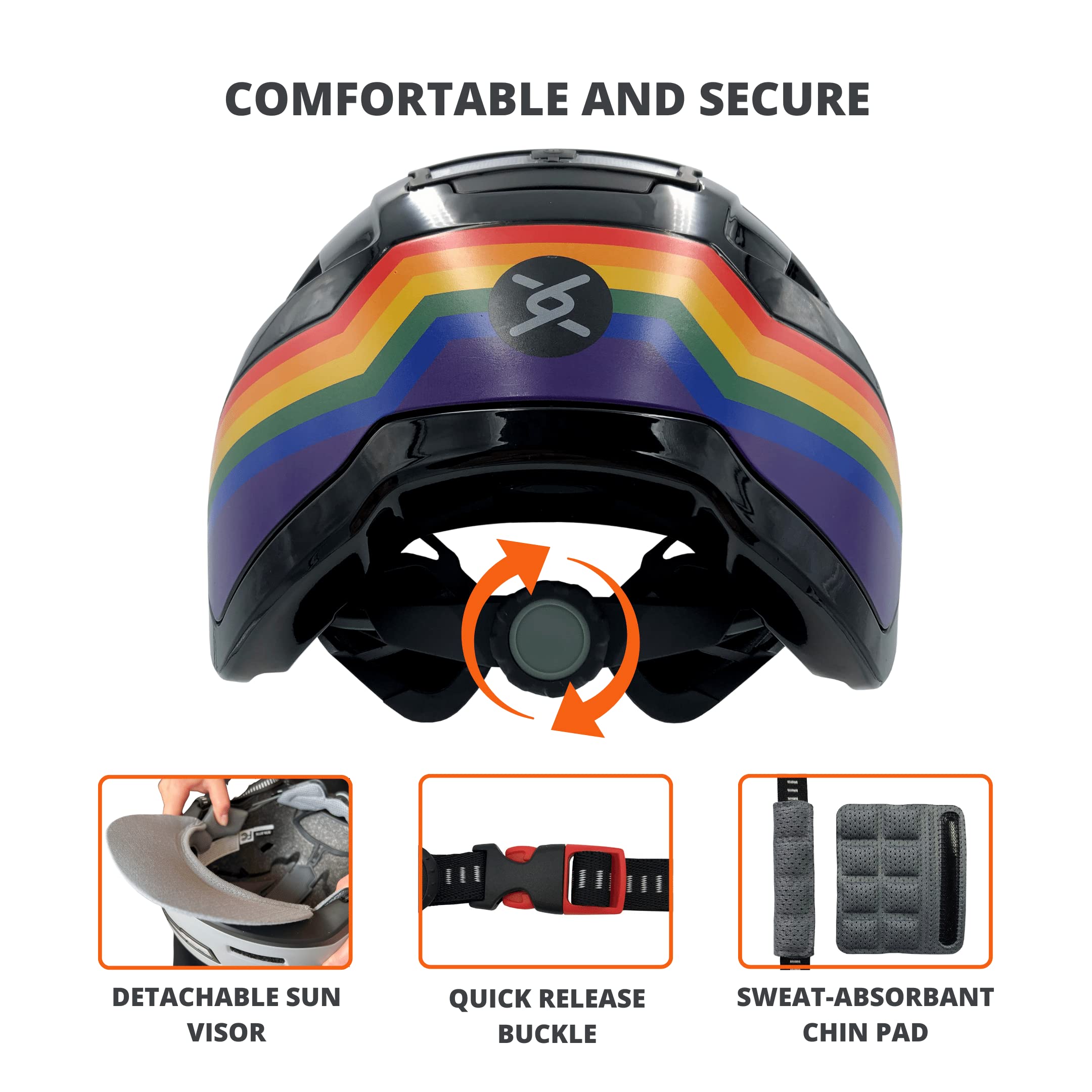 LED Bike Helmet for Adults - CPSC & NTA-8776 Certified Urban Cycling Helmet for Men & Women - Safety Gear for E-Bikes, Scooters, Onewheel, Commuting & Mountain Biking - Perfect for Night Riding & Outdoor Adventures