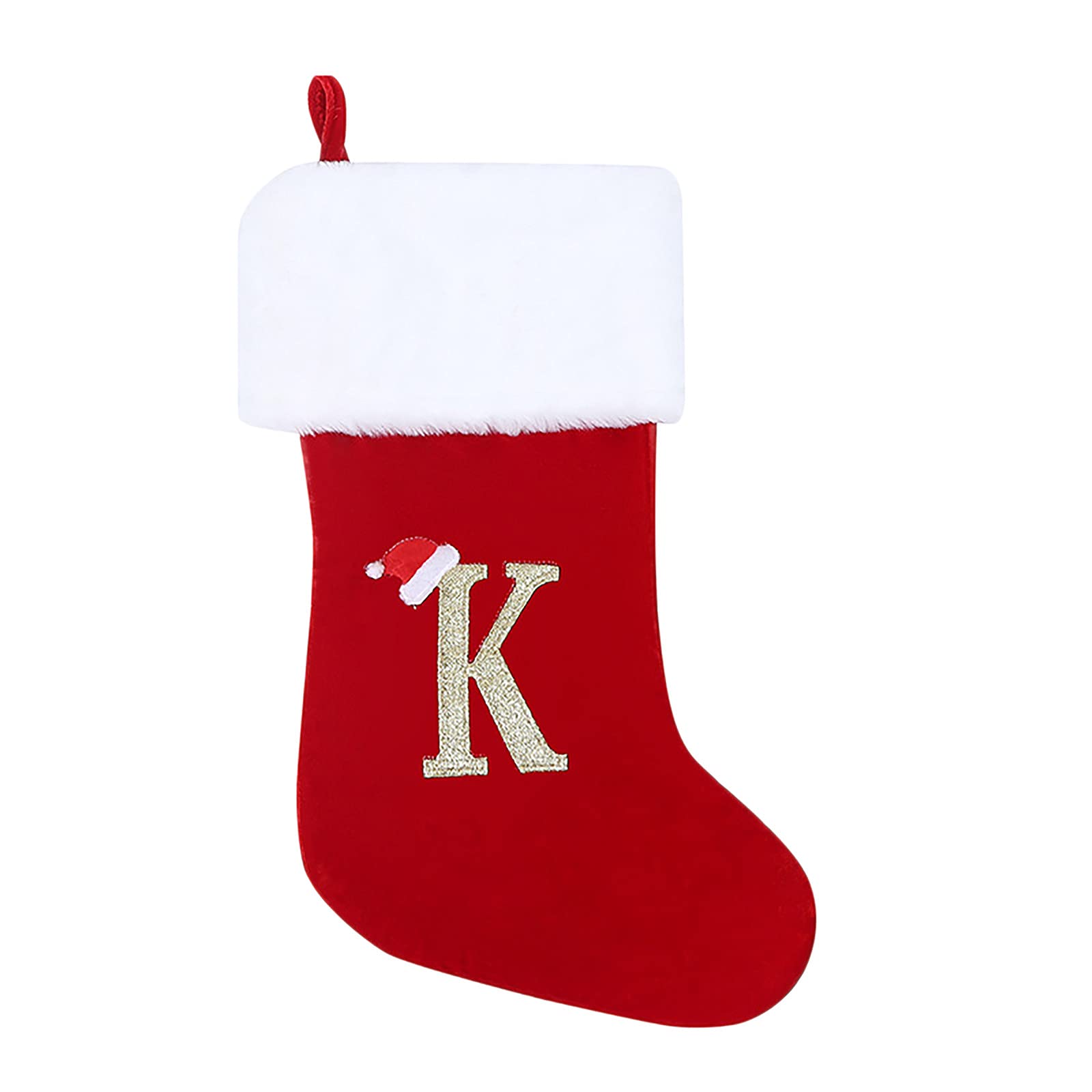 Eki Character Alphabet Christmas Stockings - Festive Holiday Tree Ornaments, Candy Bags & Gift Pouch for Xmas Decorations | Perfect for Stocking Stuffers, Party Favors & Christmas Scene Dress-Up