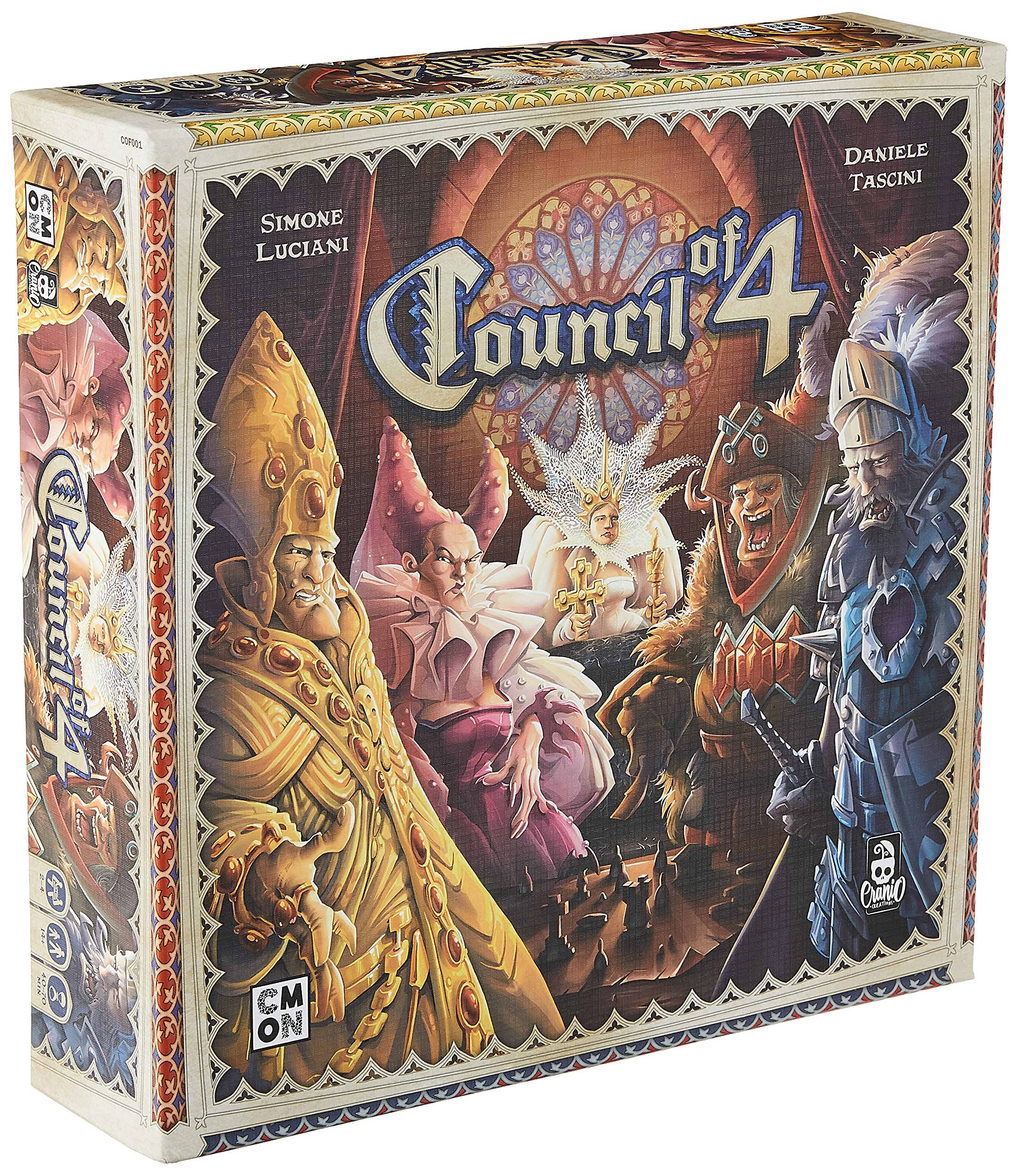 CMON Council of 4 Strategy Board Game - Epic Fantasy Adventure for 2-4 Players | Perfect for Game Nights & Family Gatherings
