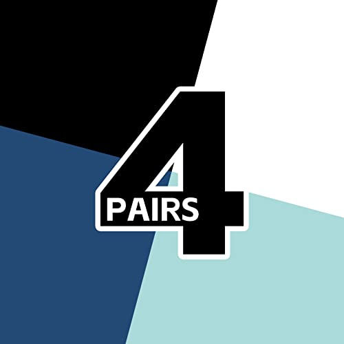 4 Pairs:black,white,dark Blue,light Blue