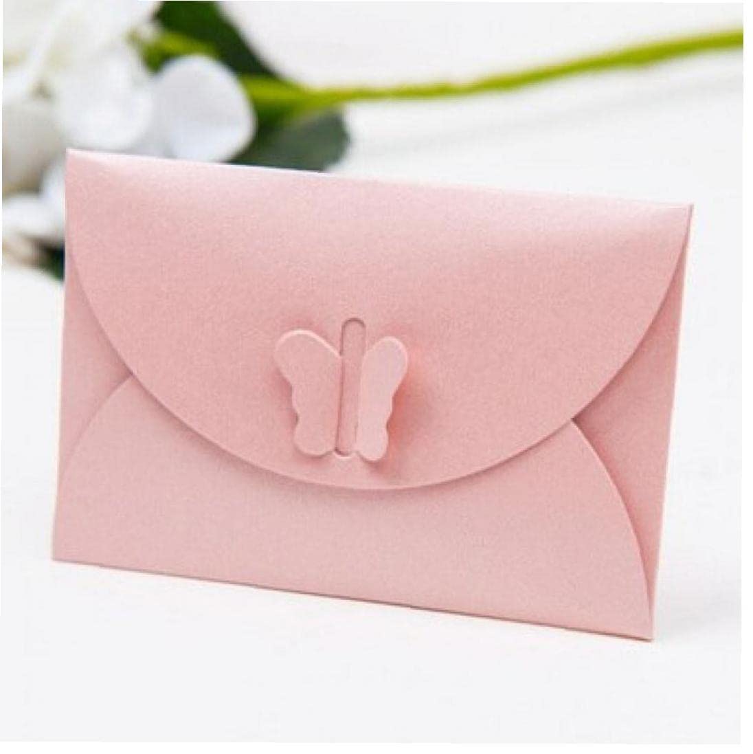 Mini Gift Card Envelopes 20pcs - Kraft Paper with Heart Clasp for Notes & Cards - 3.94x2.76inch - Perfect for Weddings & DIY Gifts
