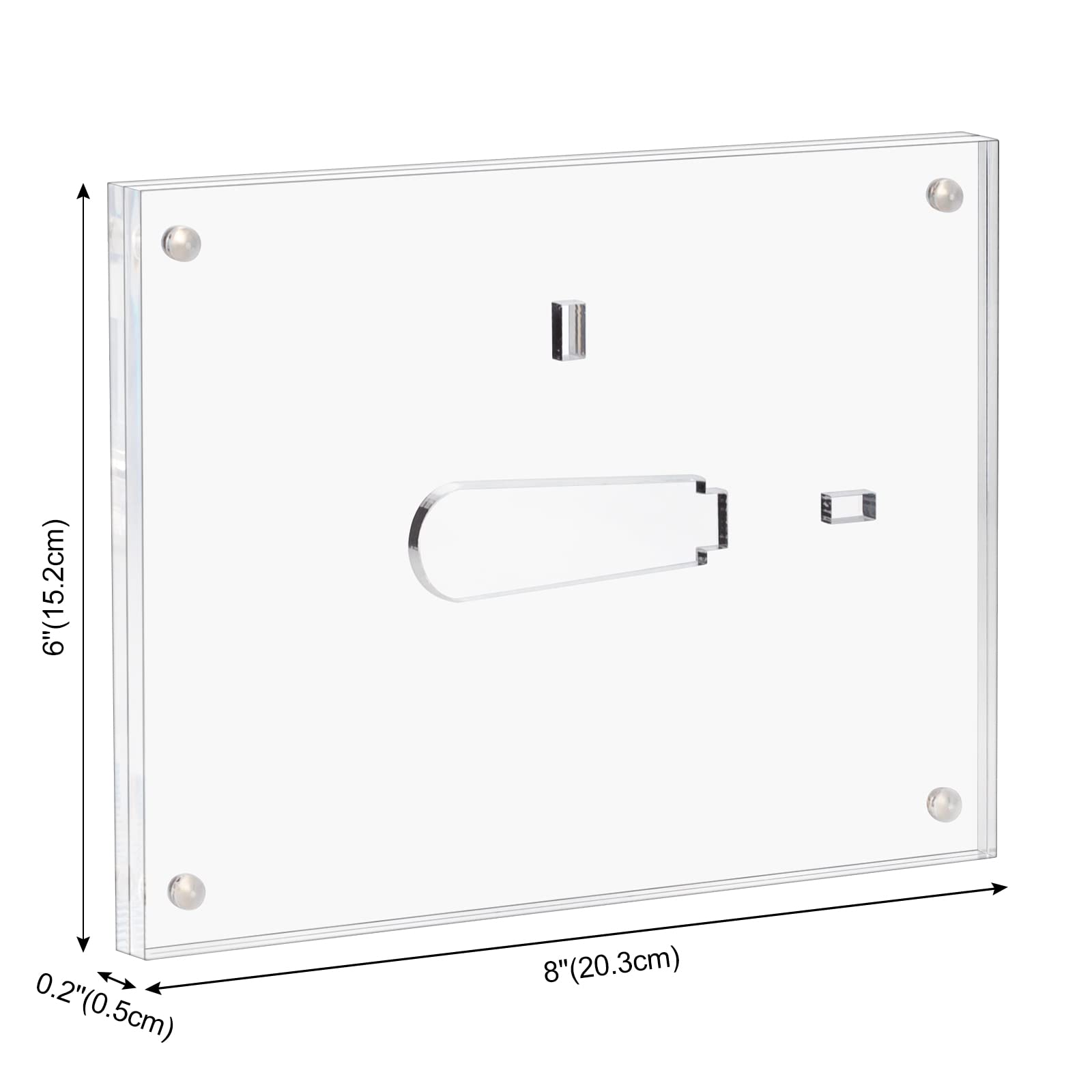 6x8 Inch Clear Acrylic Magnetic Photo Frames - 3 Pack Double Sided Tabletop Display Frames for Family Photos, Postcards, and Memories | Perfect for Home Decor, Office Desk, and Gift Giving