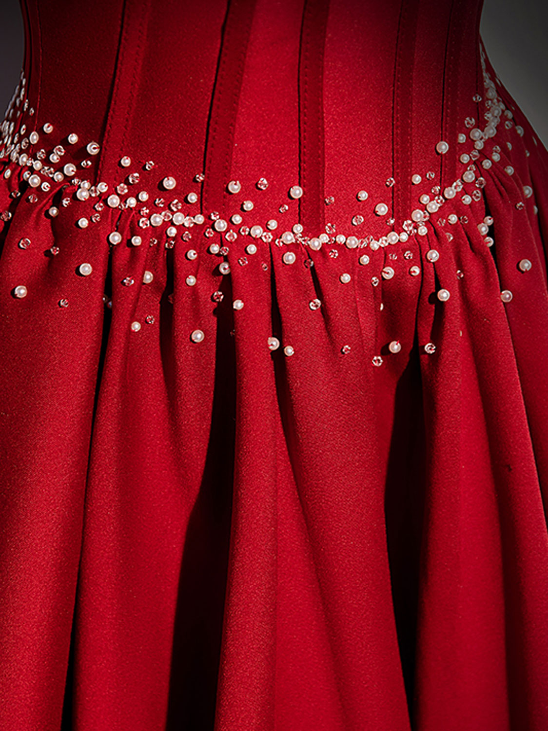 Elegant A-Line Burgundy Satin Dress for Women - Perfect for Evening Parties, Weddings & Special Occasions