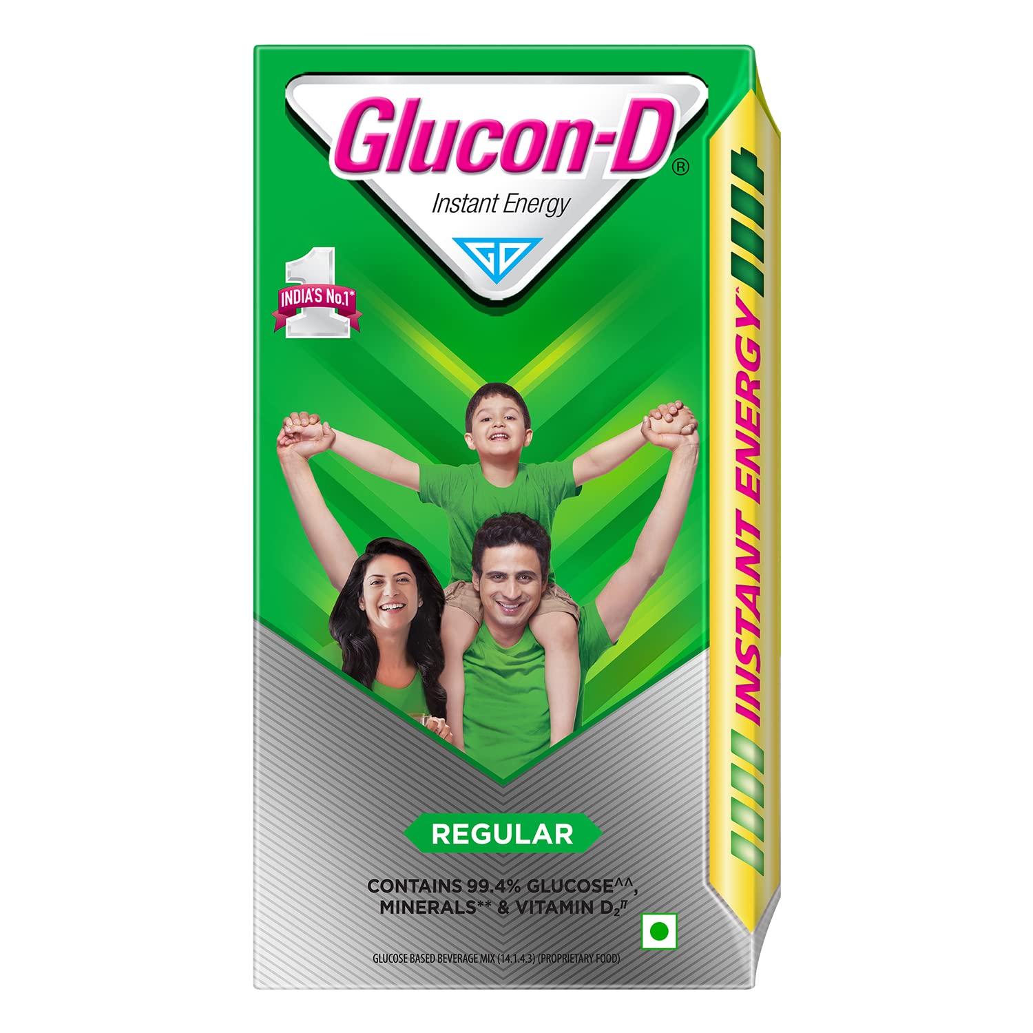 Glucon-D Regular Glucose Powder 1kg Refill Pack - Instant Energy Drink Mix with Vitamin D2 for Immunity Support - Perfect for Sports, Workouts & Quick Energy Boost