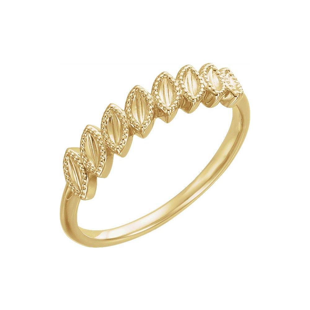 Elegant 5.2mm Leaf Ring Band - Nature Inspired Sterling Silver or Gold Plated Jewelry for Women, Perfect for Weddings, Anniversaries & Everyday Wear