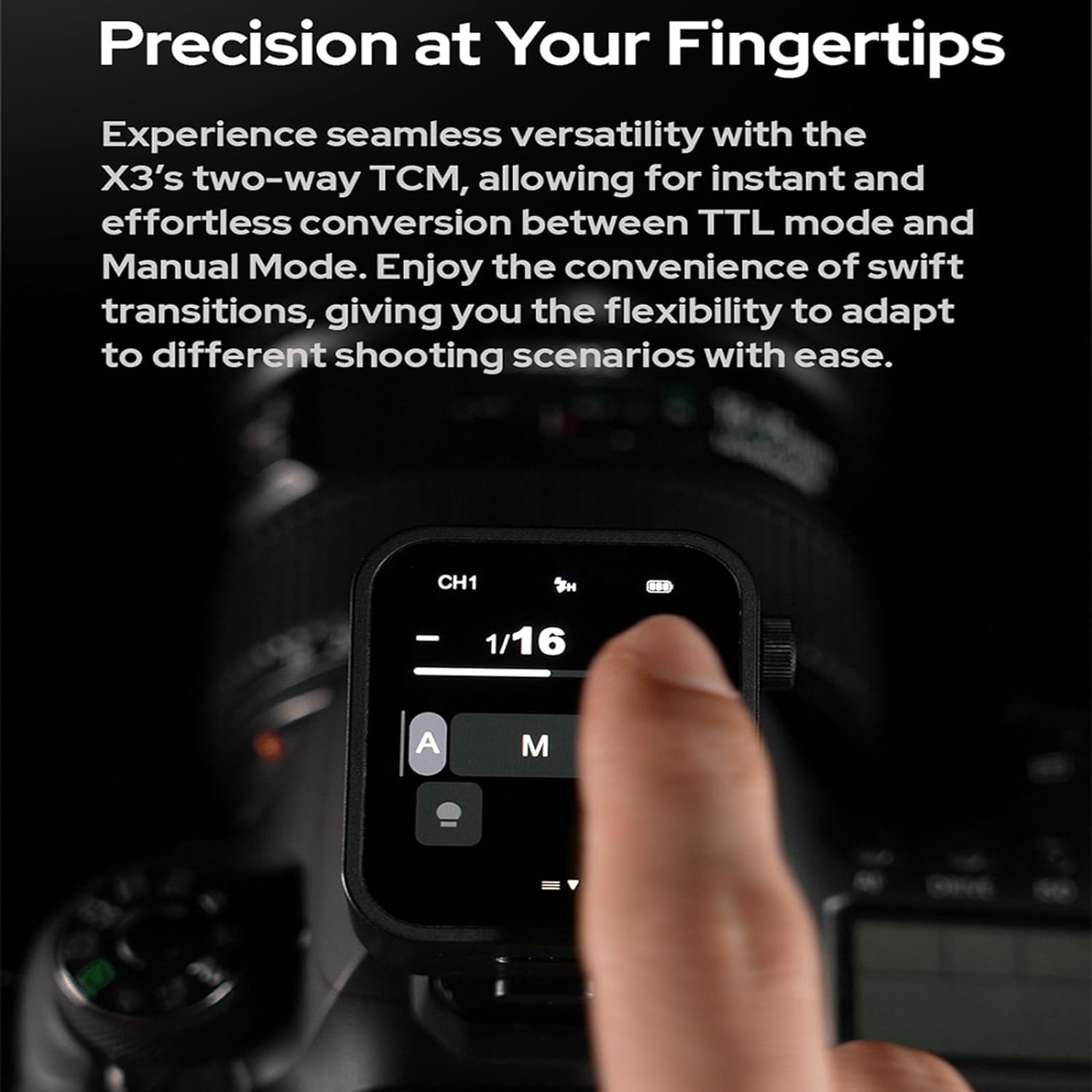 Godox X3N TTL Wireless Flash Trigger for Nikon Cameras - Built-in Lithium Battery, OLED Touchscreen Transmitter - Perfect for Studio, Portrait & Event Photography