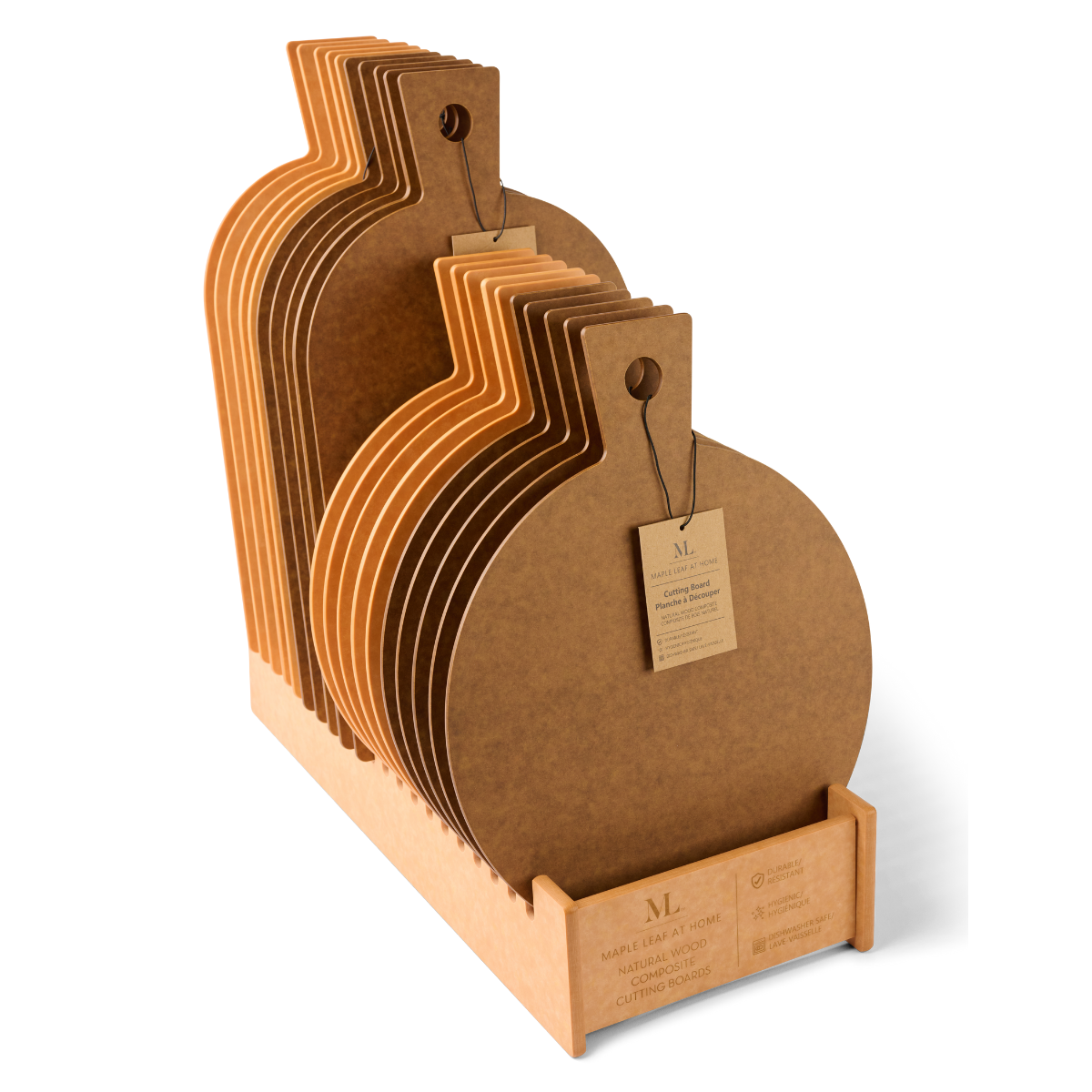 Premium Natural Wood Composite Charcuterie Board Set - Elegant Cheese & Charcuterie Serving Tray for Entertaining, Parties, and Holiday Gatherings