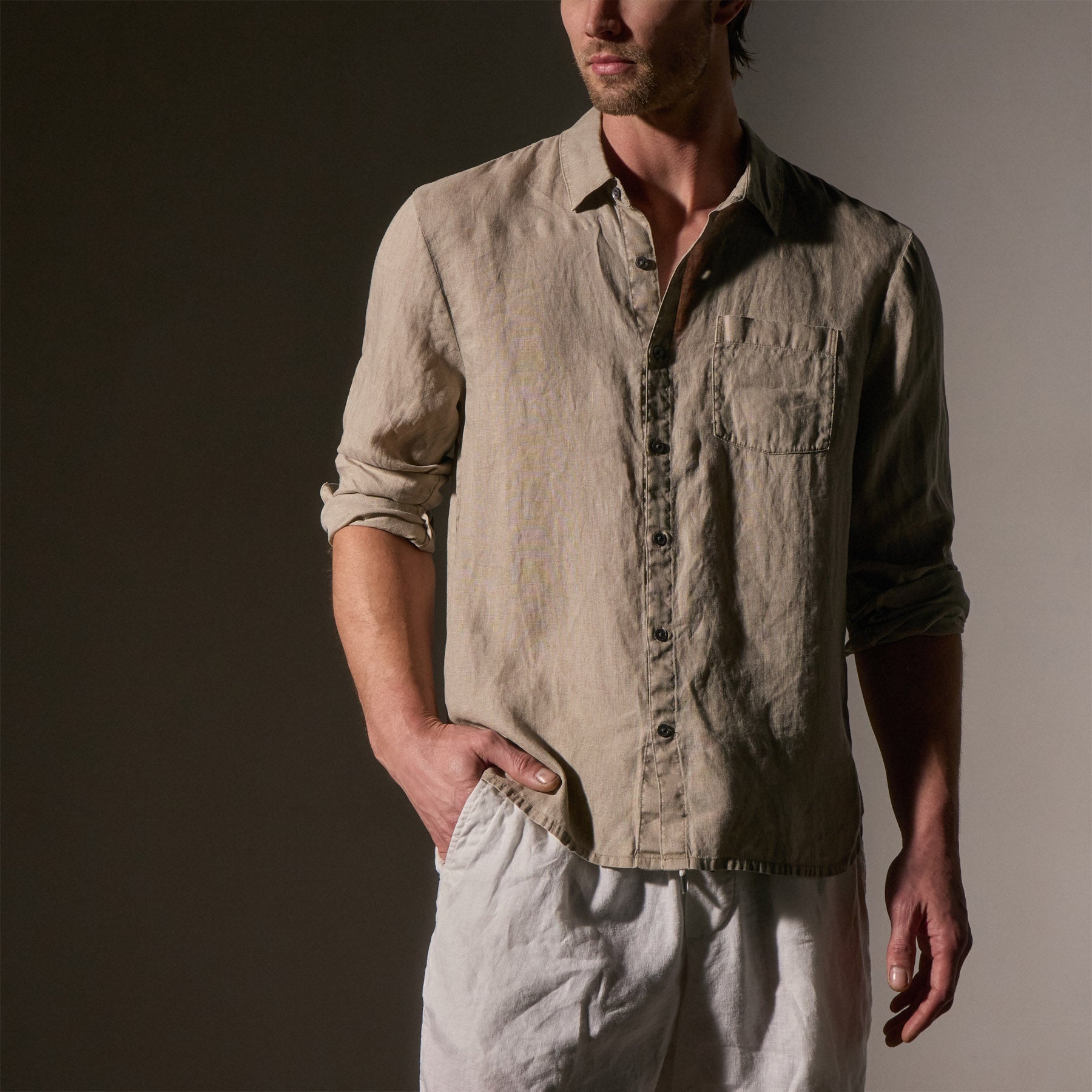 Breathable Lightweight Linen Shirt for Men & Women | Natural Mineral Pigment Dye | Perfect for Summer Travel, Beach Vacation & Casual Outfits