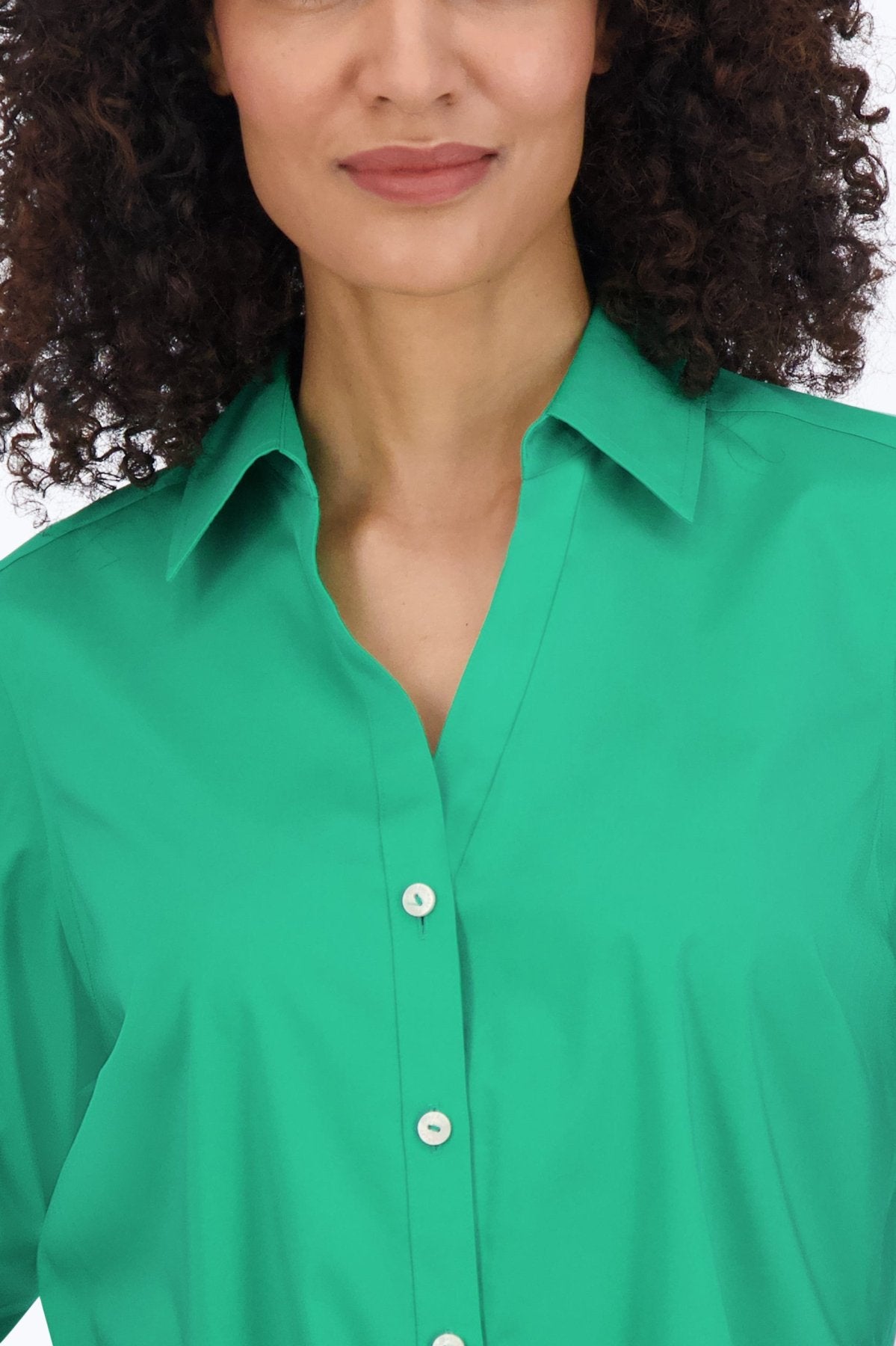Mary No Iron Stretch 3/4 Sleeve Shirt - Wrinkle-Free Comfort Blouse for Women - Perfect for Office, Travel & Casual Wear