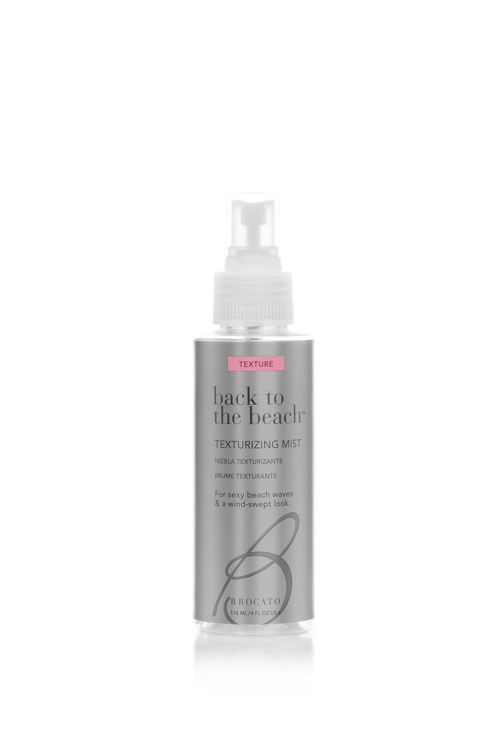 BROCATO BACK TO THE BEACH Texturizing Sea Salt Spray 4 oz - Volumizing & Beach Wave Hair Styling Mist for Natural Texture & Hold - Perfect for Summer, Vacations & Everyday Beachy Waves