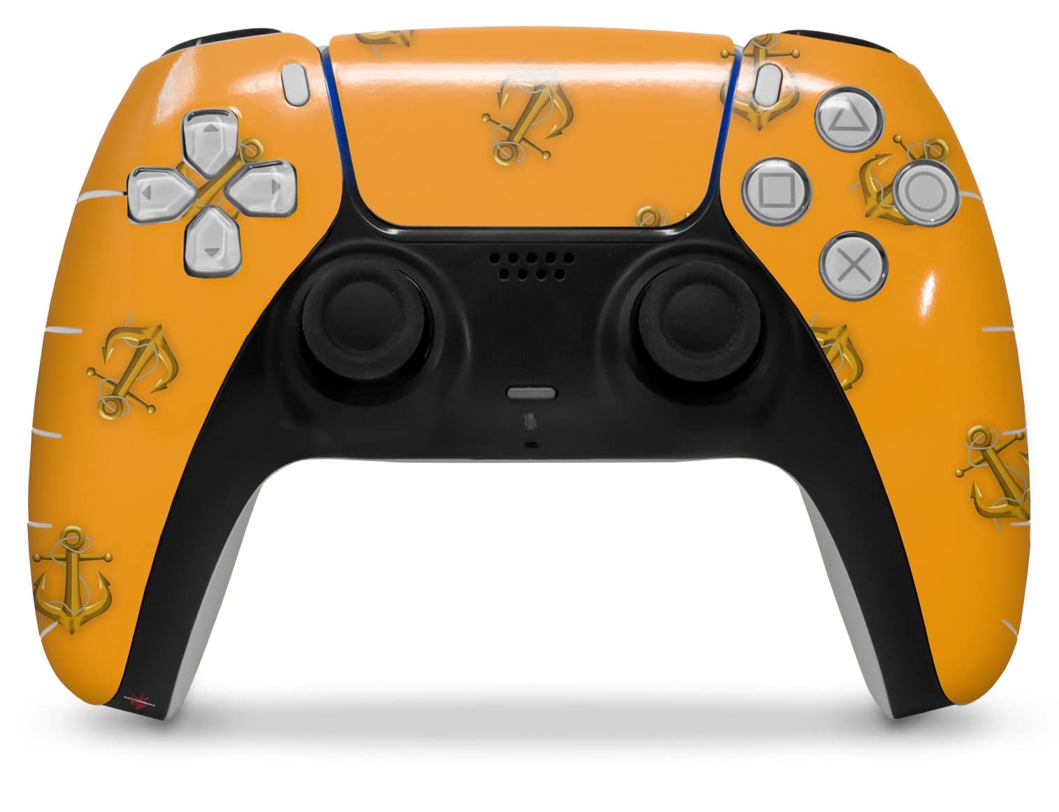 PS5 DualSense Controller Skin Wrap - Anchors Away Orange for Gaming Protection