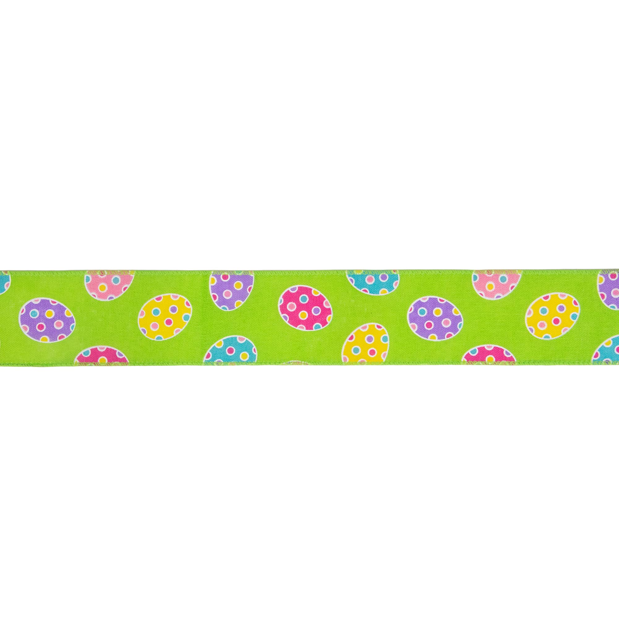 Northlight Easter Egg Design Wired Spring Craft Ribbon - Green Decorative Ribbon for DIY Easter Decorations, Spring Wreaths, Gift Wrapping & Party Decor