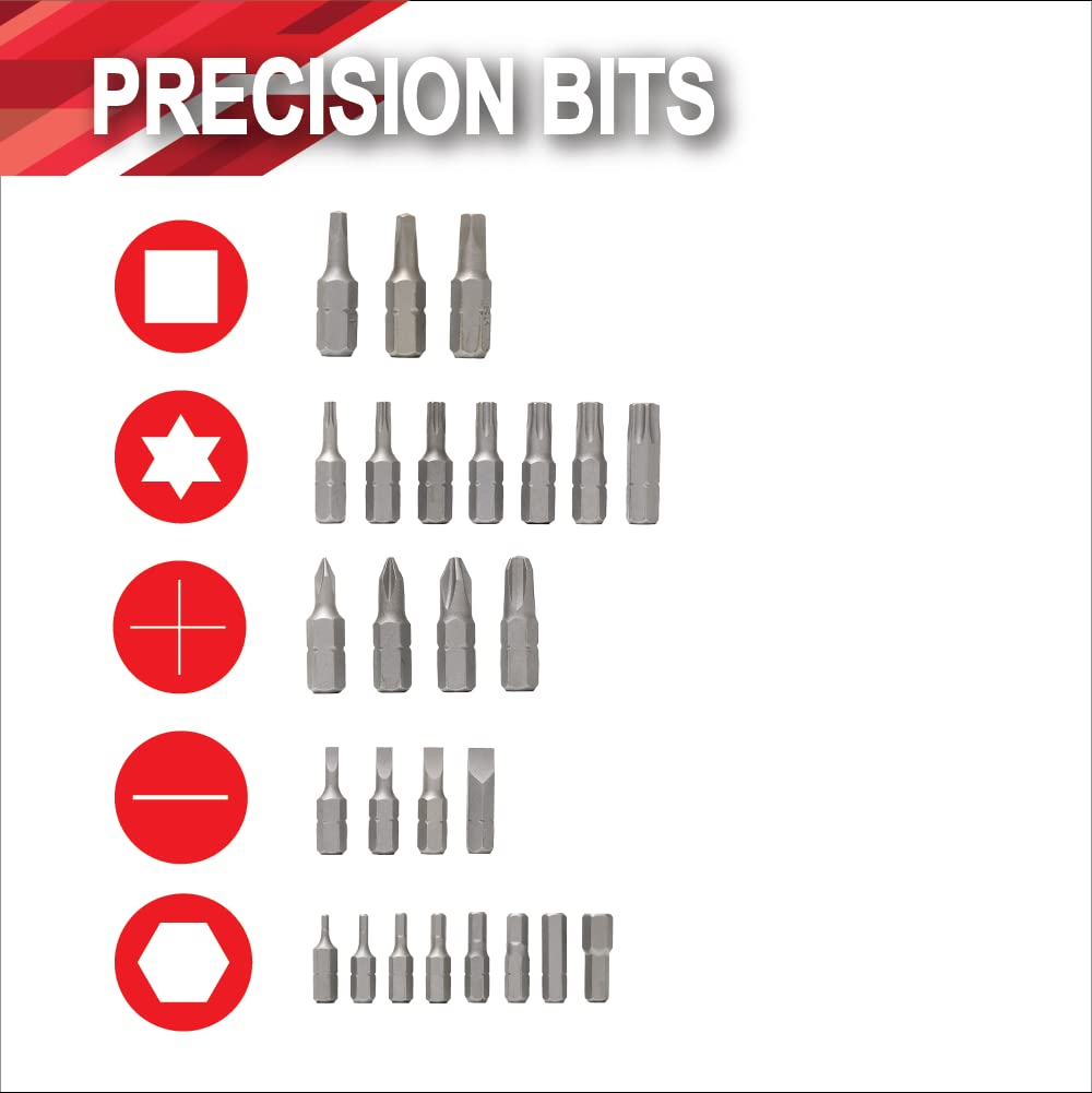BoxerTool 39-Piece Magnetic Screwdriver Set with Precision Sockets & Bits - Compact DIY Tool Kit for Home Repair, Electronics, and Automotive Maintenance