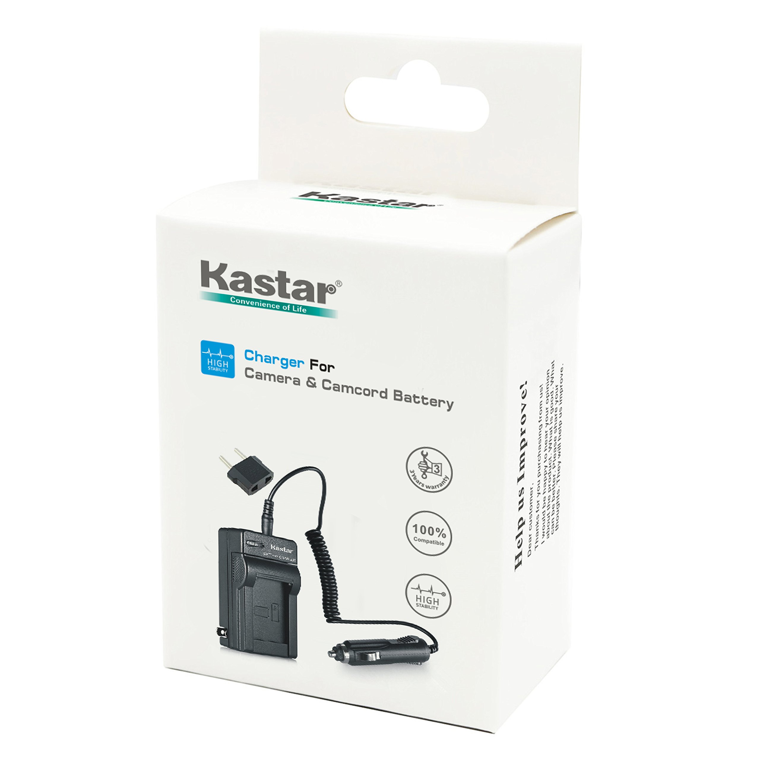 Kastar Battery Charger with Car Adapter - Replacement for Sony NP-BG1 NP-FG1 Batteries - Compatible with Sony CyberShot DSC-W55 7.2MP Digital Camera - Perfect for Travel Photography & Outdoor Shooting