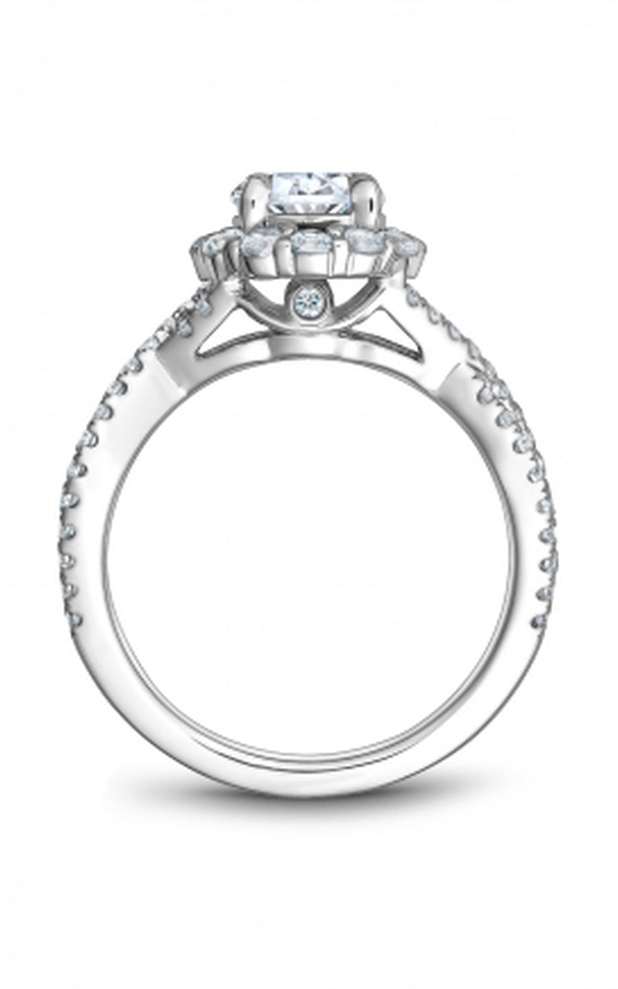 Noam Carver Bridal Engagement Ring R055 01A - Elegant 14K White Gold Diamond Ring for Women | Perfect for Proposals, Anniversaries & Wedding Bands