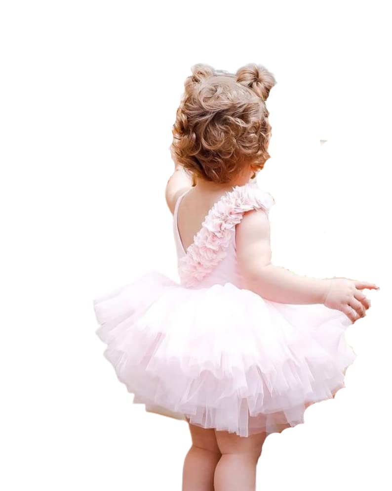 Bubblegum Pink Tutu Dress for Baby Girls - Flower Girl Dress, First Birthday Outfit, Toddler Tulle Tutu Dress for Weddings, Parties & Special Occasions