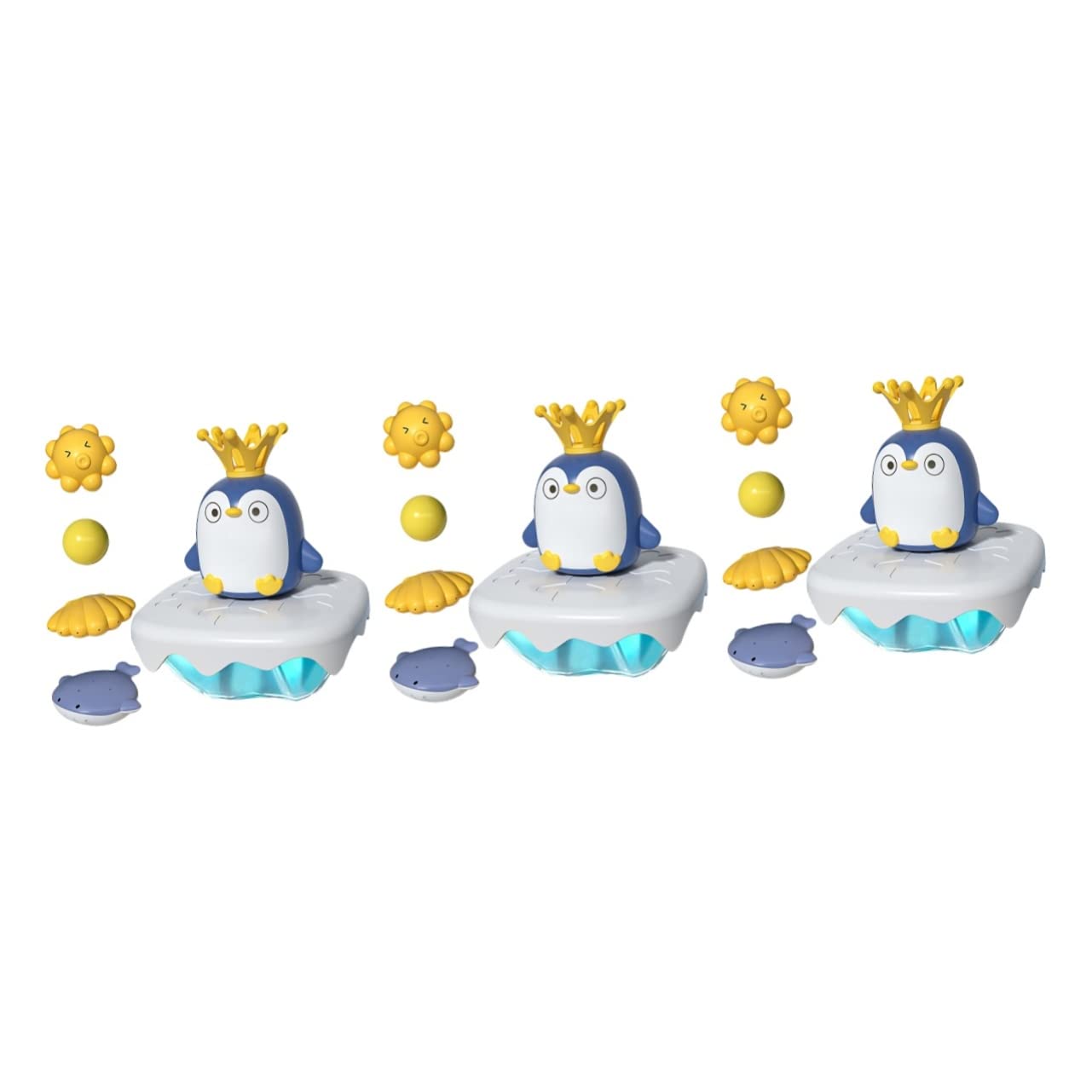 UPKOCH 3 Pack Penguin Water Spray Bath Toys for Kids - Fun Squirt Sprinkler Bathtub Toys for Toddlers & Babies | Perfect for Bath Time Play, Pool Parties & Outdoor Water Activities