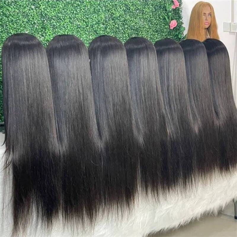 12A Super Grade Eullair Double Drawn Human Hair Wigs - Bone Straight HD Lace Frontal Wig for Women | Natural Look for Daily Wear, Parties & Special Occasions
