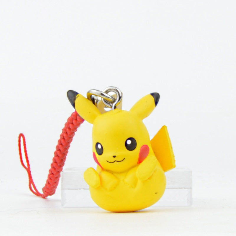 Pokemon Takara Tomy Arts Round Netsuke Keychain - Cute Anime Character Keyring for Backpacks, Bags & Cosplay Accessories - Perfect Gift for Pokemon Fans & Collectors