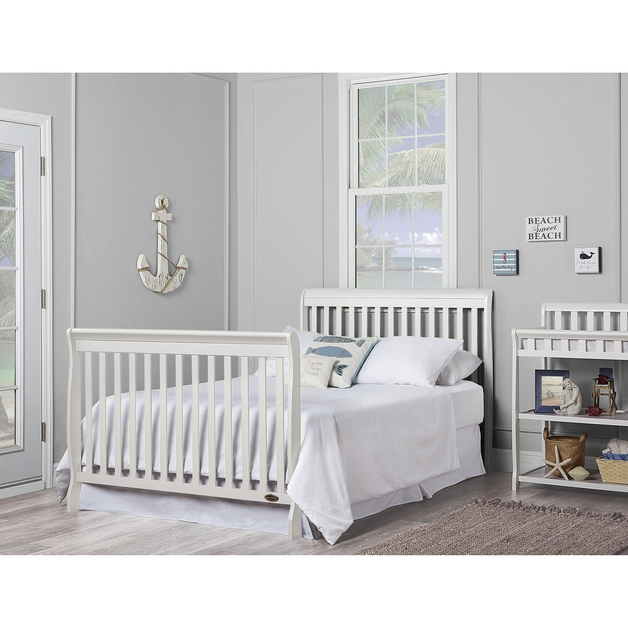 Dream on Me Ashton 5-in-1 Convertible Crib - Toddler to Full Size Bed | Safe & Stylish Nursery Furniture for Baby & Kids Room | Perfect for Newborns, Infants & Growing Toddlers