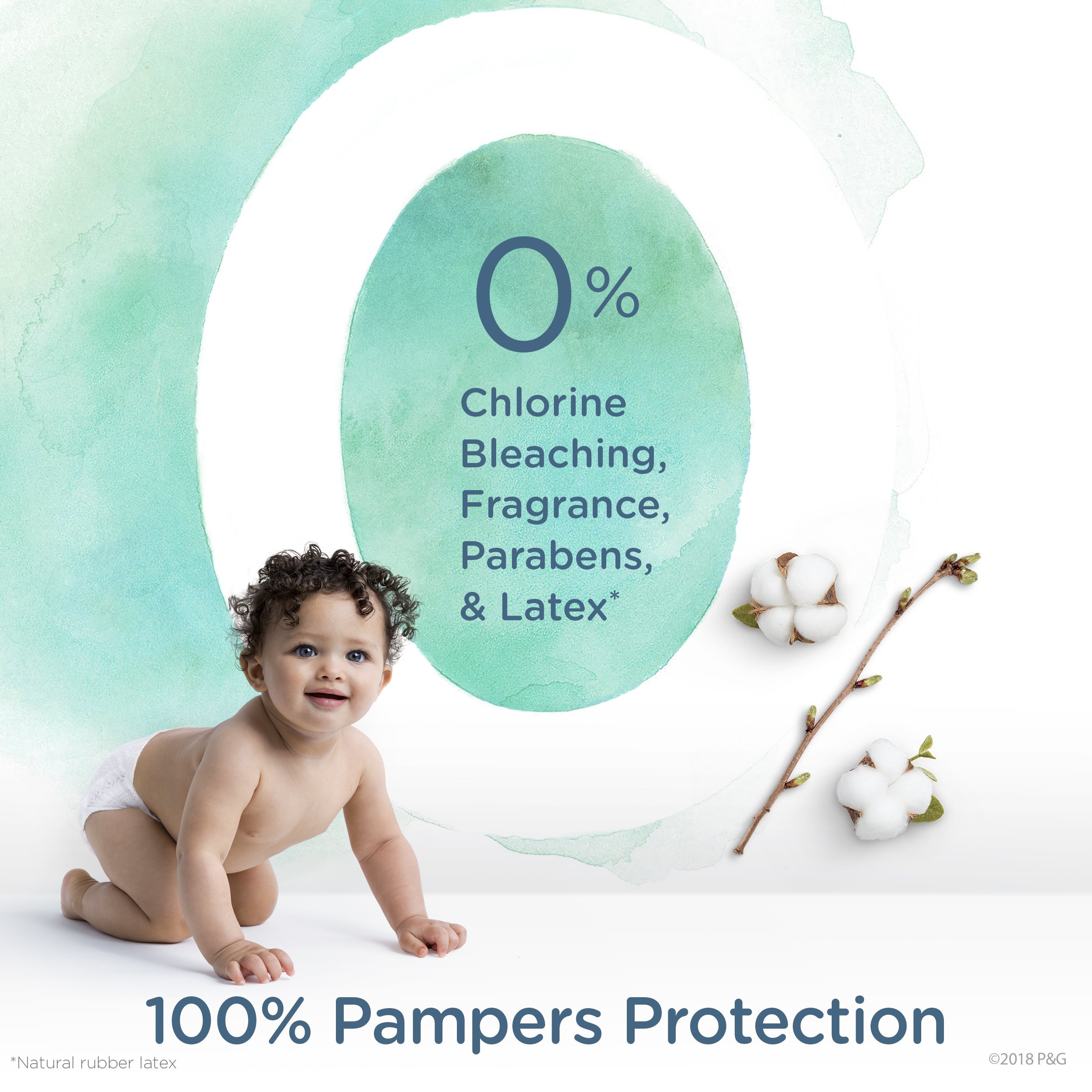Pampers Pure Hypoallergenic Fragrance-Free Baby Diapers Size 2 (128 Count) with Aqua Pure Sensitive Water Wipes (224 Count) - Gentle Protection for Newborns & Infants - Perfect for Daycare, Travel & Overnight Use