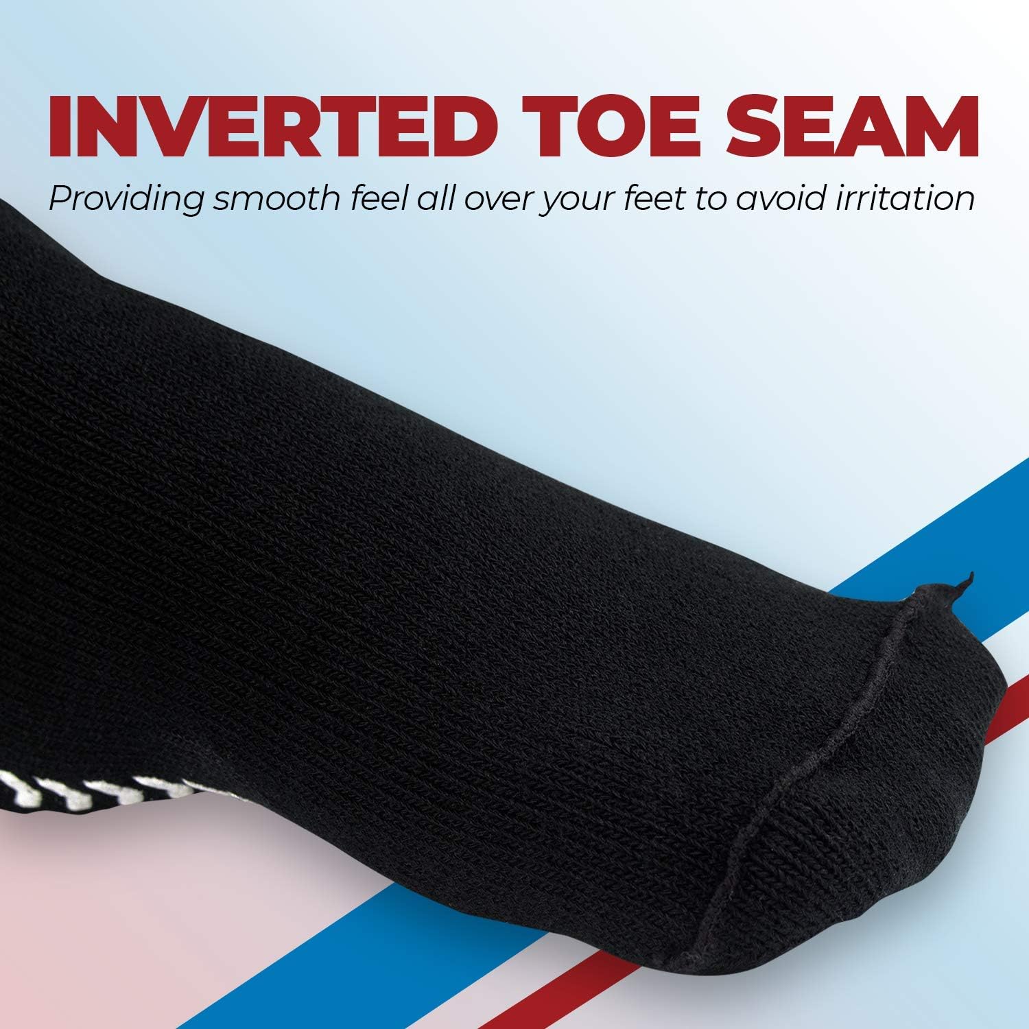 Non-Slip Hospital Socks for Men & Women with Grips - Diabetic Socks for Swollen Feet - Extra Wide Comfort Socks for Elderly & Patients - Ideal for Hospital Stay, Home Recovery and Daily Wear