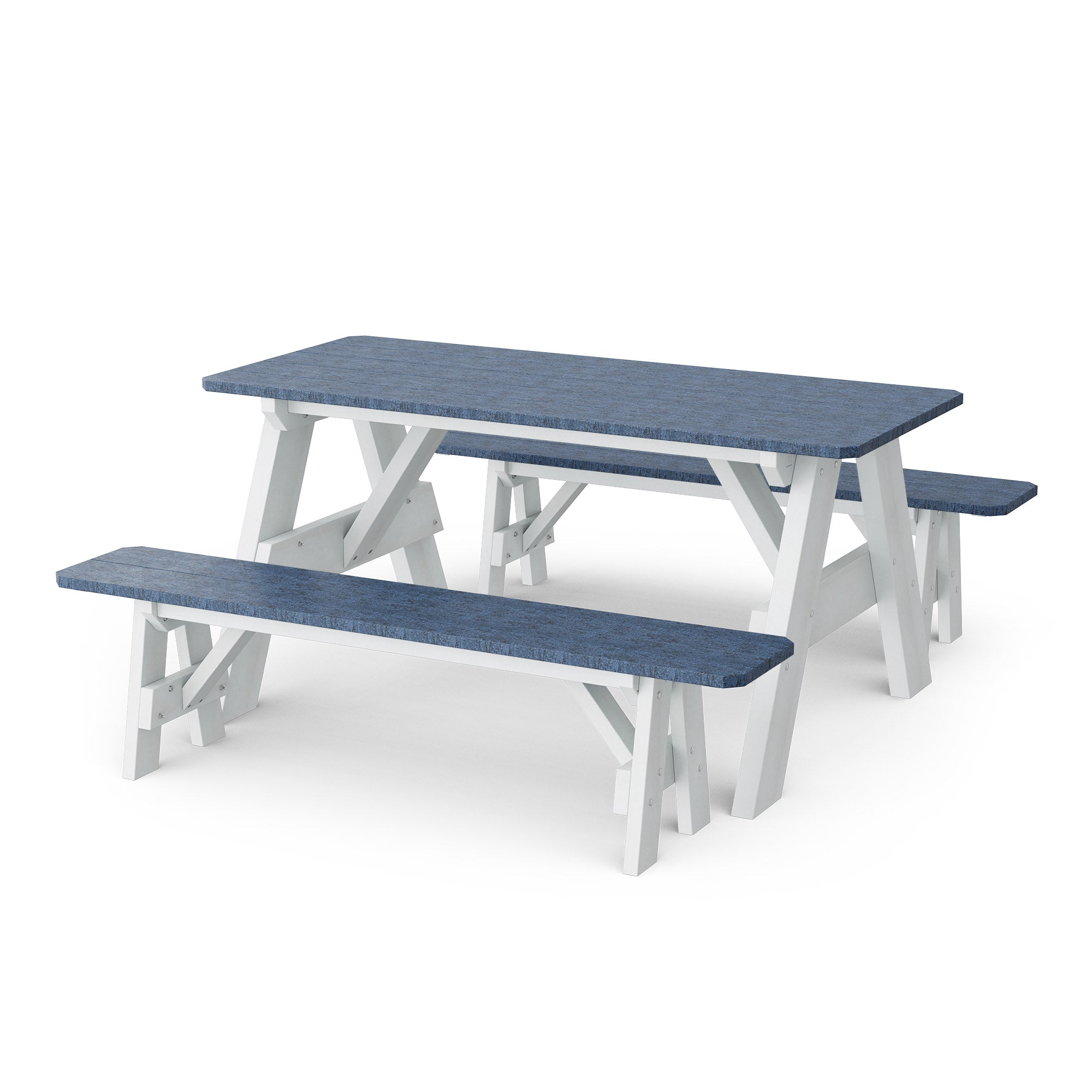 Heritage 72-Inch Outdoor Picnic Table with Detachable Benches - Perfect for Backyard BBQs, Camping & Family Gatherings