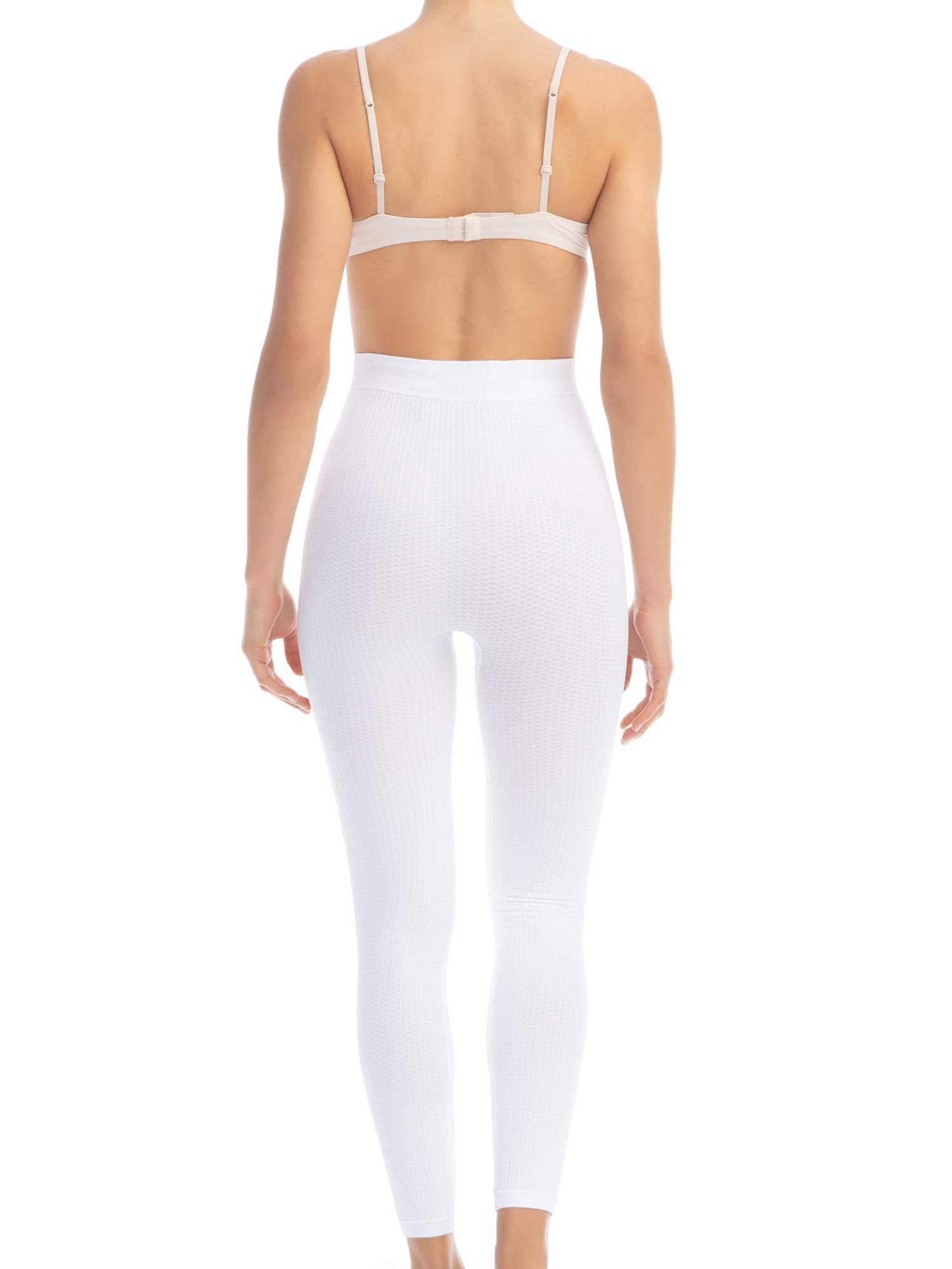 Farmacell High Waisted Leggings for Women - Made in Italy Anti-Cellulite Massage Seamless Yoga Pants - Tummy Control Workout Leggings for Running, Gym & Lounge Wear