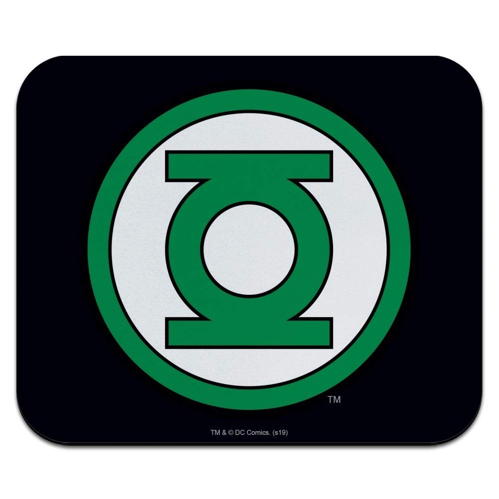 Green Lantern Logo Low Profile Thin Gaming Mouse Pad - Non-Slip Rubber Base for PC, Laptop, Office & Home Use - Perfect for Gamers, Graphic Designers & Workstations